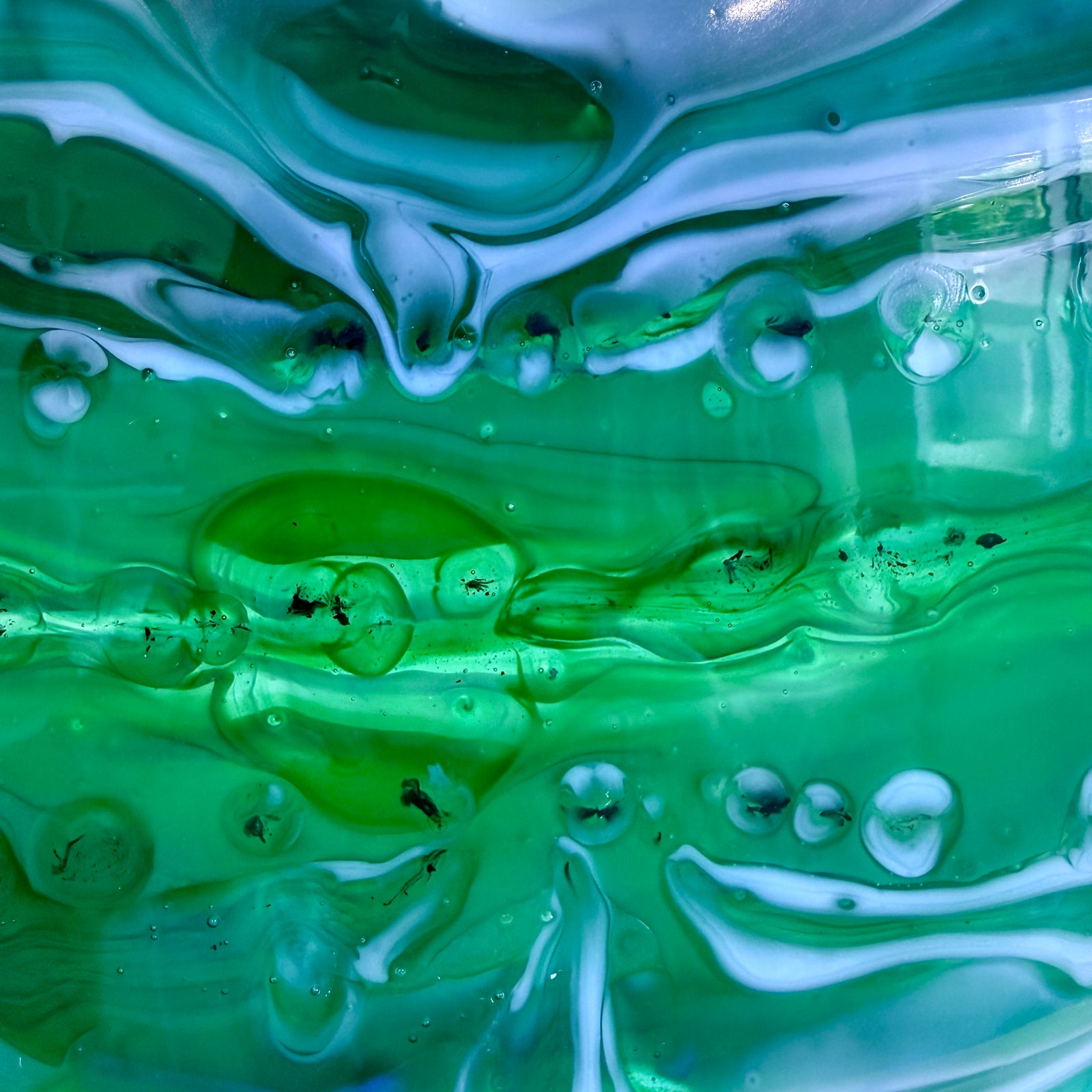 Emerald Tide – Green Glass Heart Sculpture