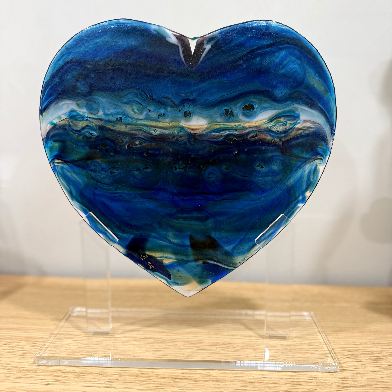XL Blue Banded Heart