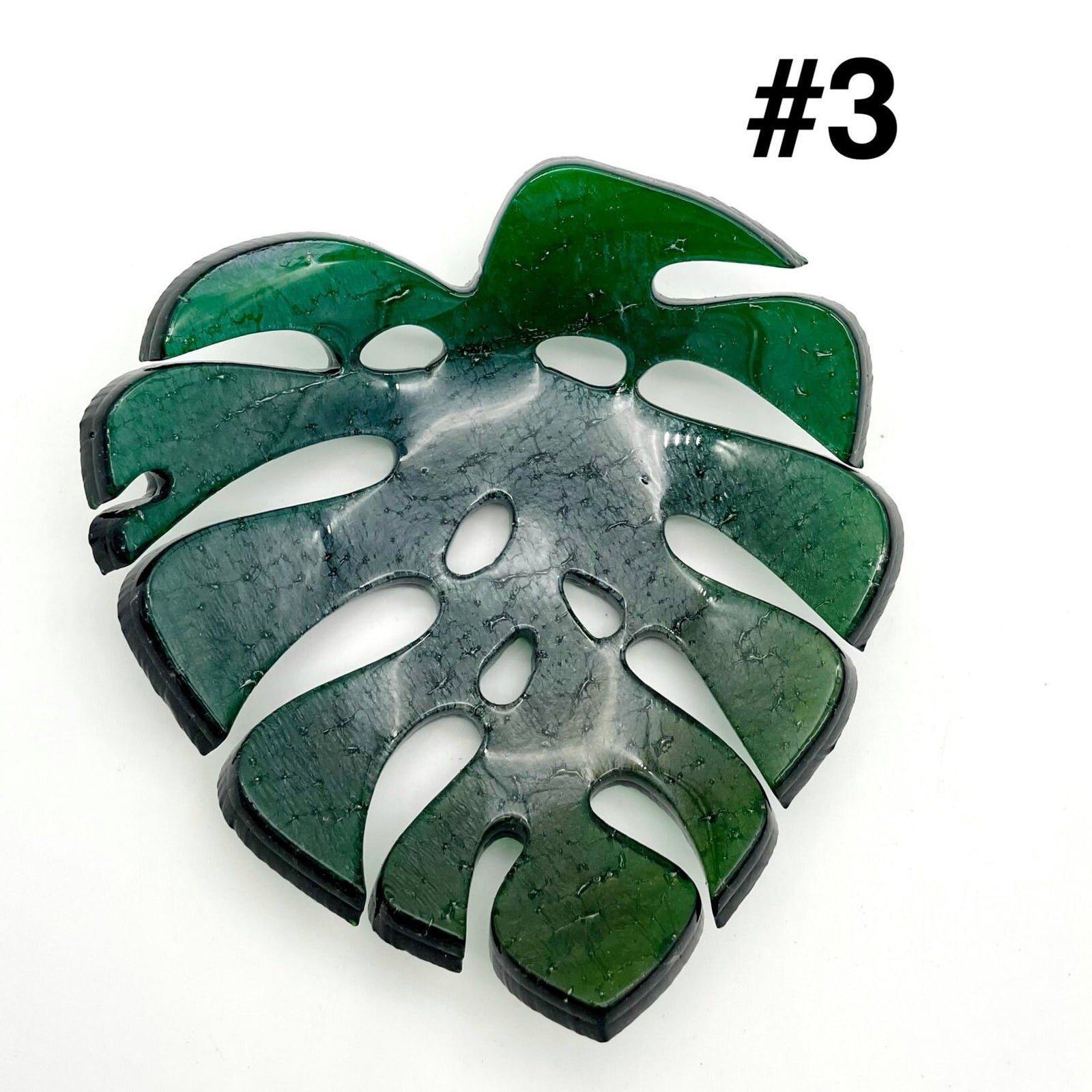 Iridescent Green Monstera Mini Dishes - img 3