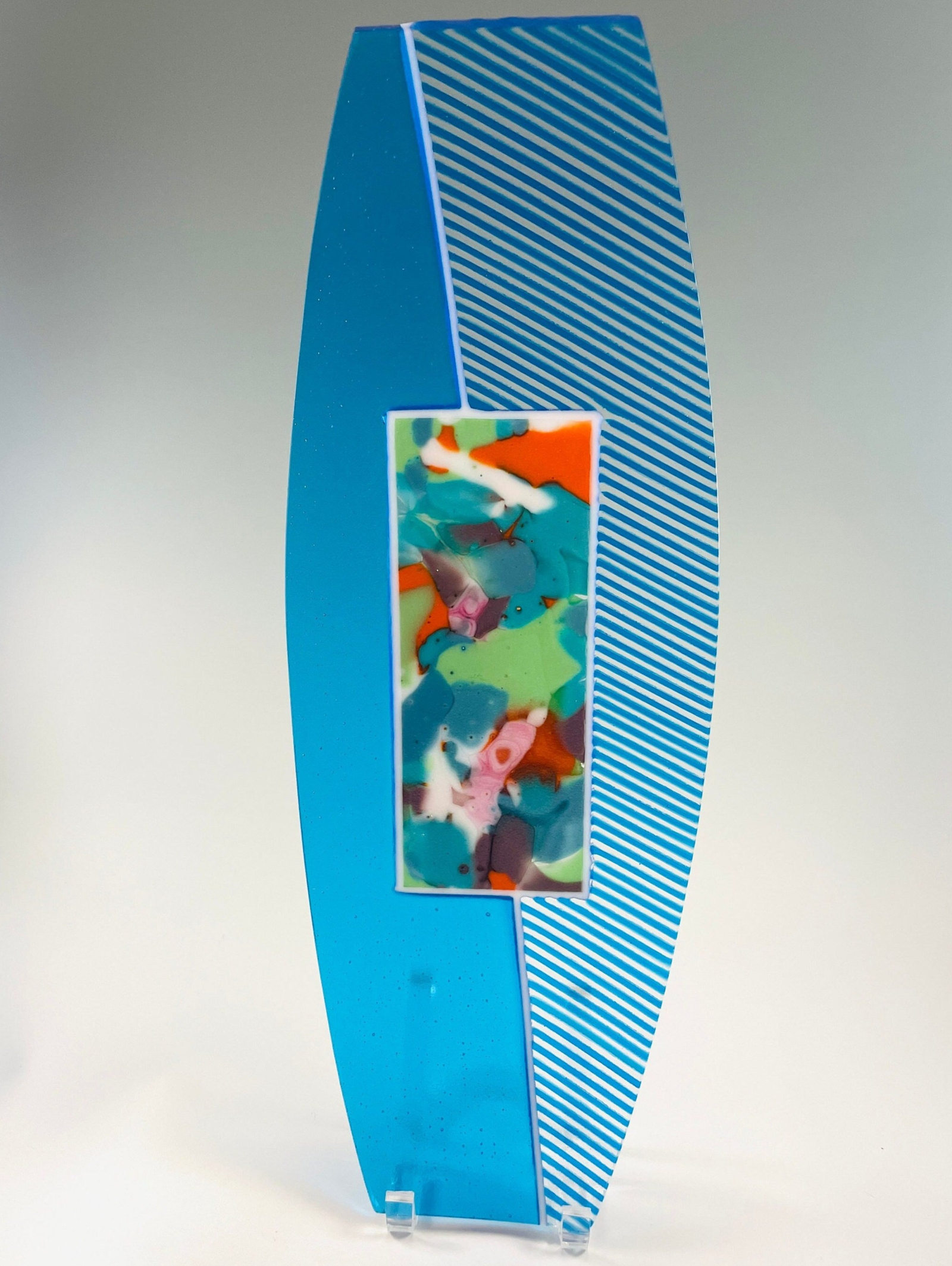 Aqua Blue Boat Tray - Top View