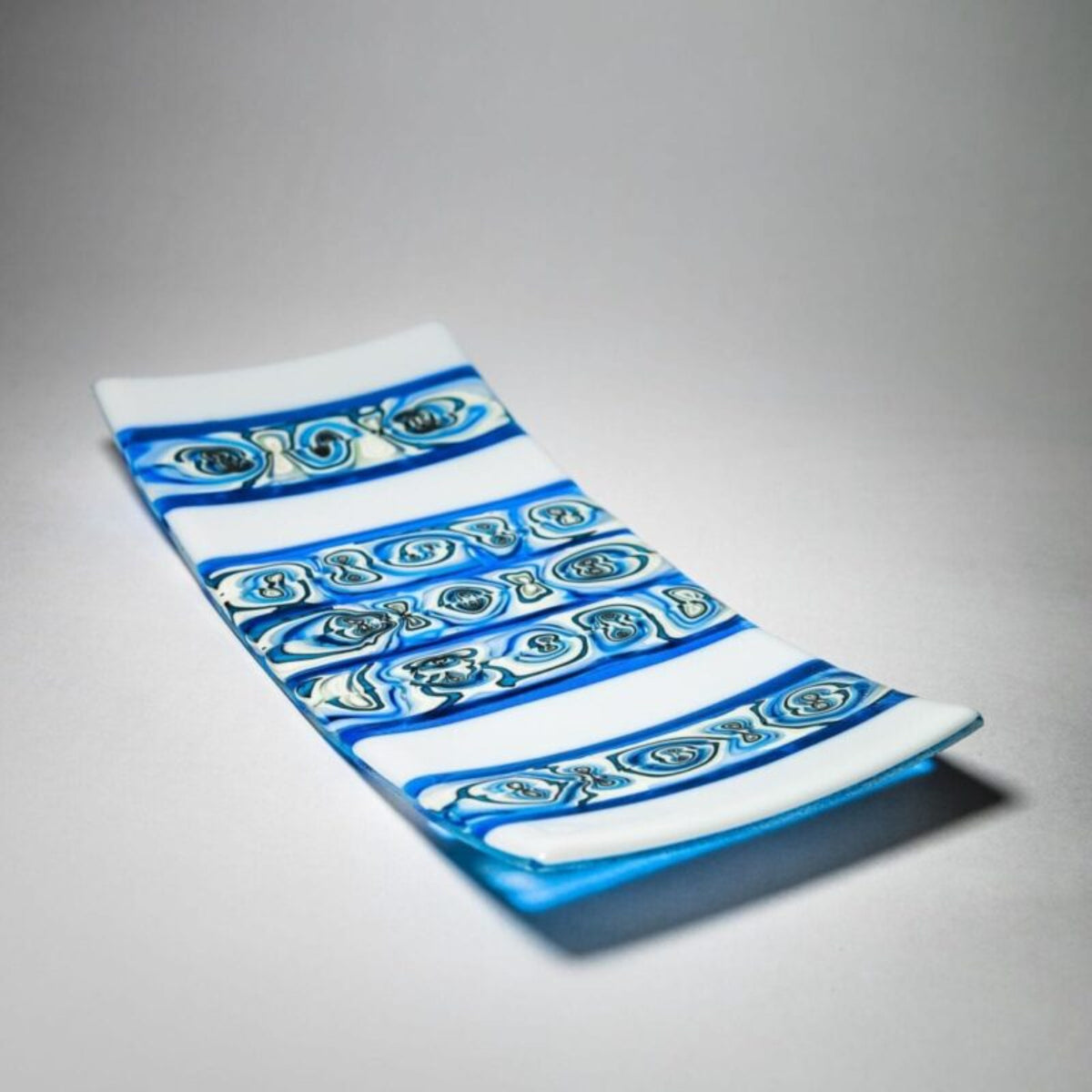 Cyclades Tray White Glass