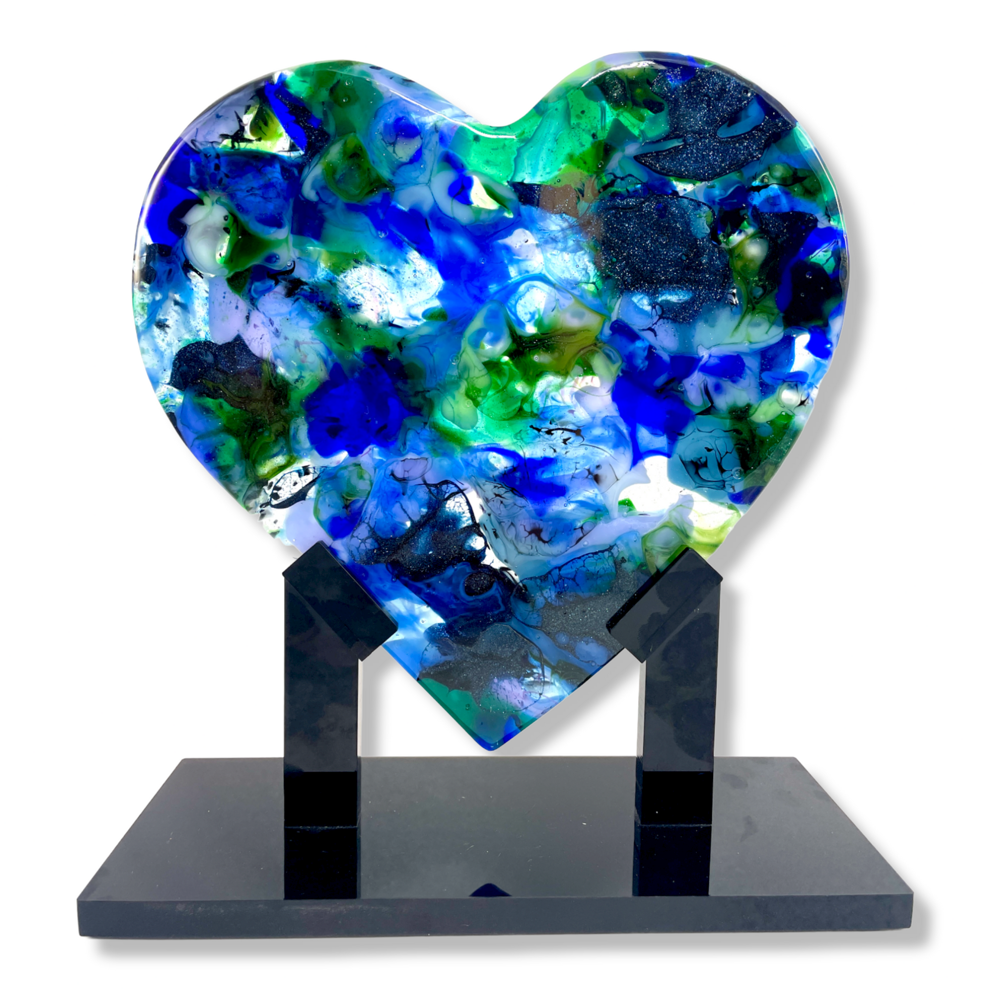 Ocean Garden Sparkeling Heart Sculpture