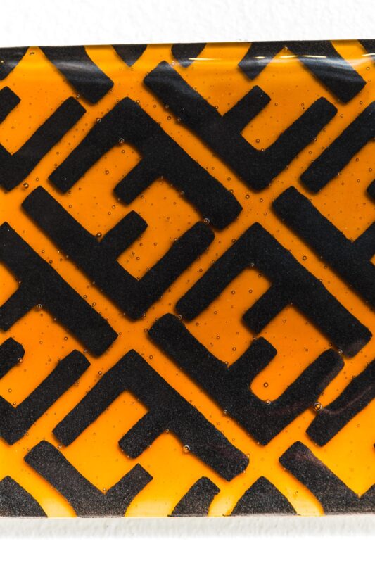 Fendi Monogram - OM Glass Art