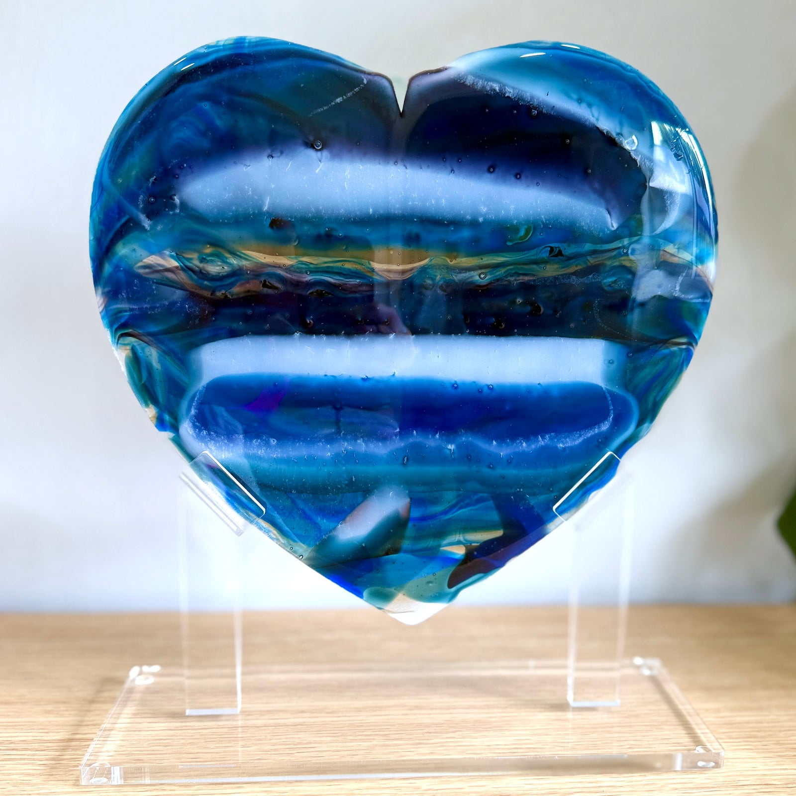 XL Blue Banded Heart