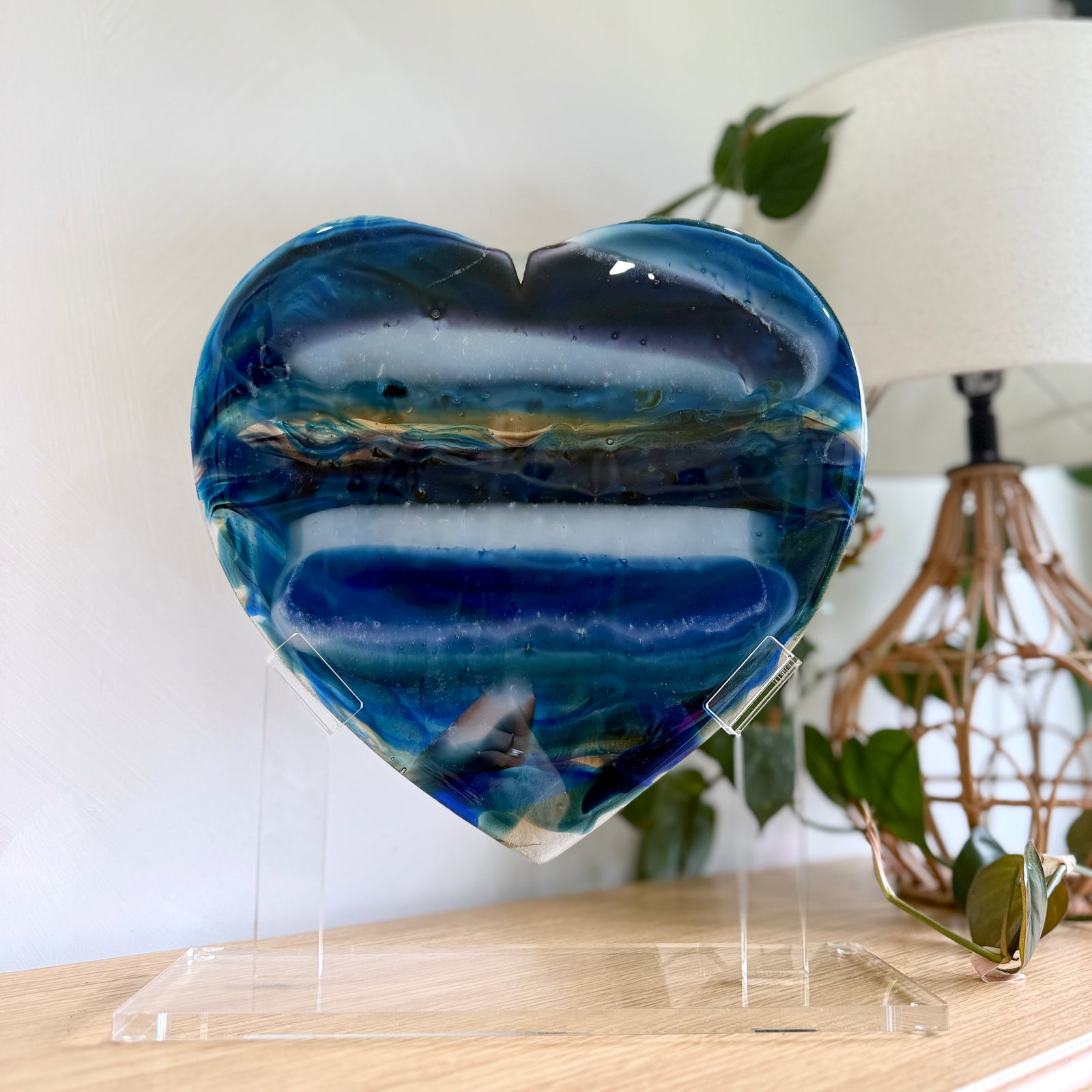 XL Blue Banded Heart