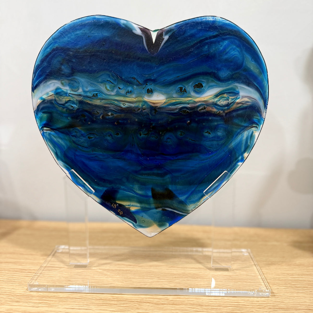 XL Blue Banded Heart