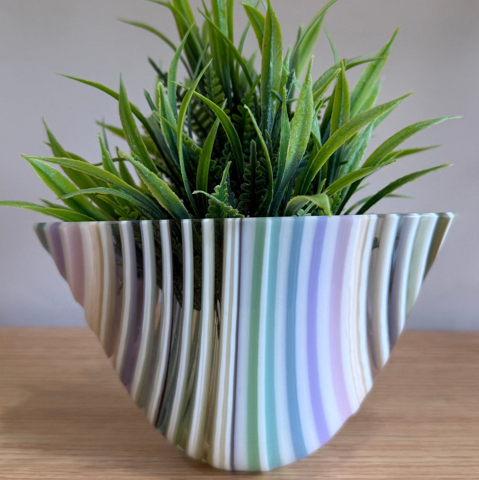 Pastel Rainbow Striped Mini Vessel