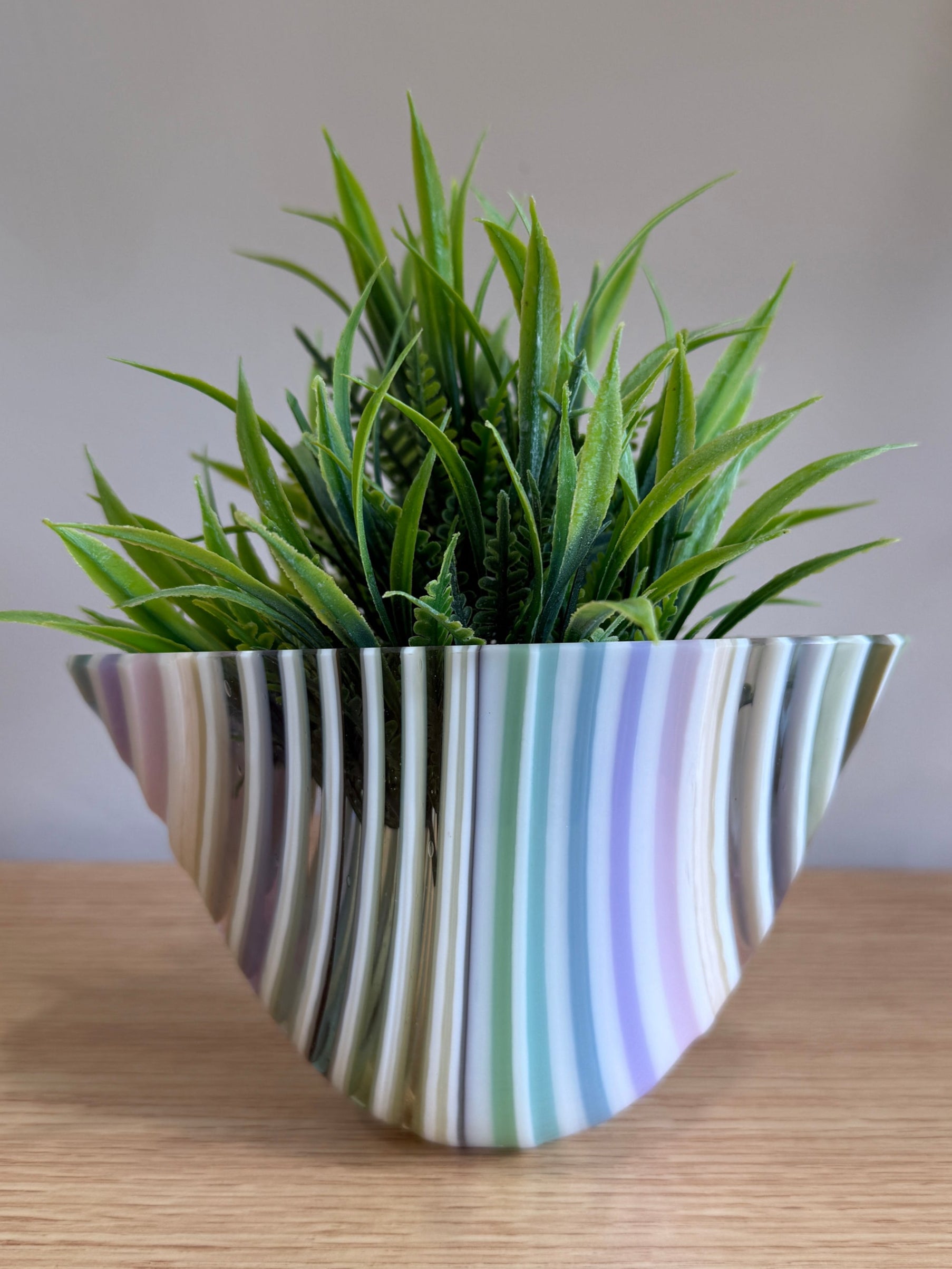 Pastel Rainbow Striped Mini Vessel