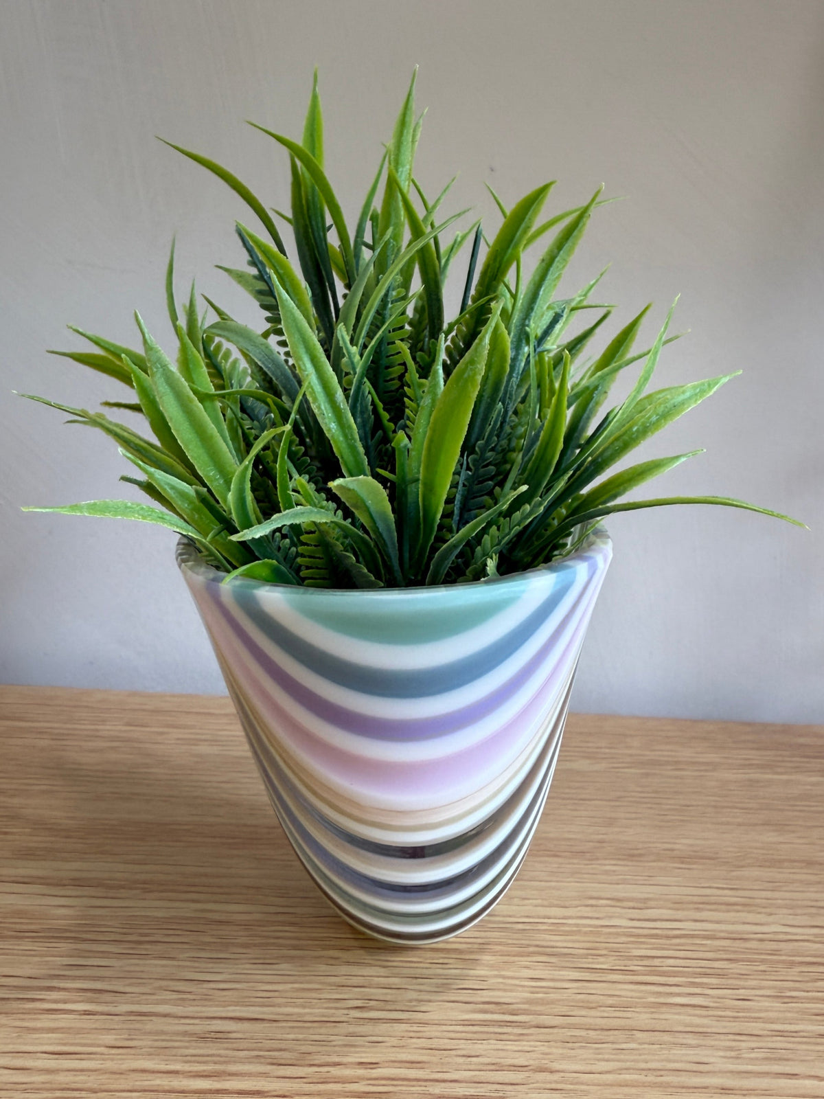 Pastel Rainbow Striped Mini Vessel