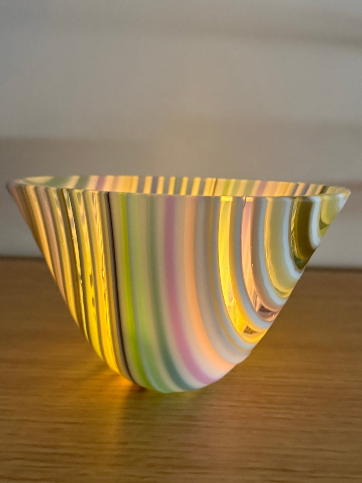 Pastel Rainbow Striped Mini Vessel