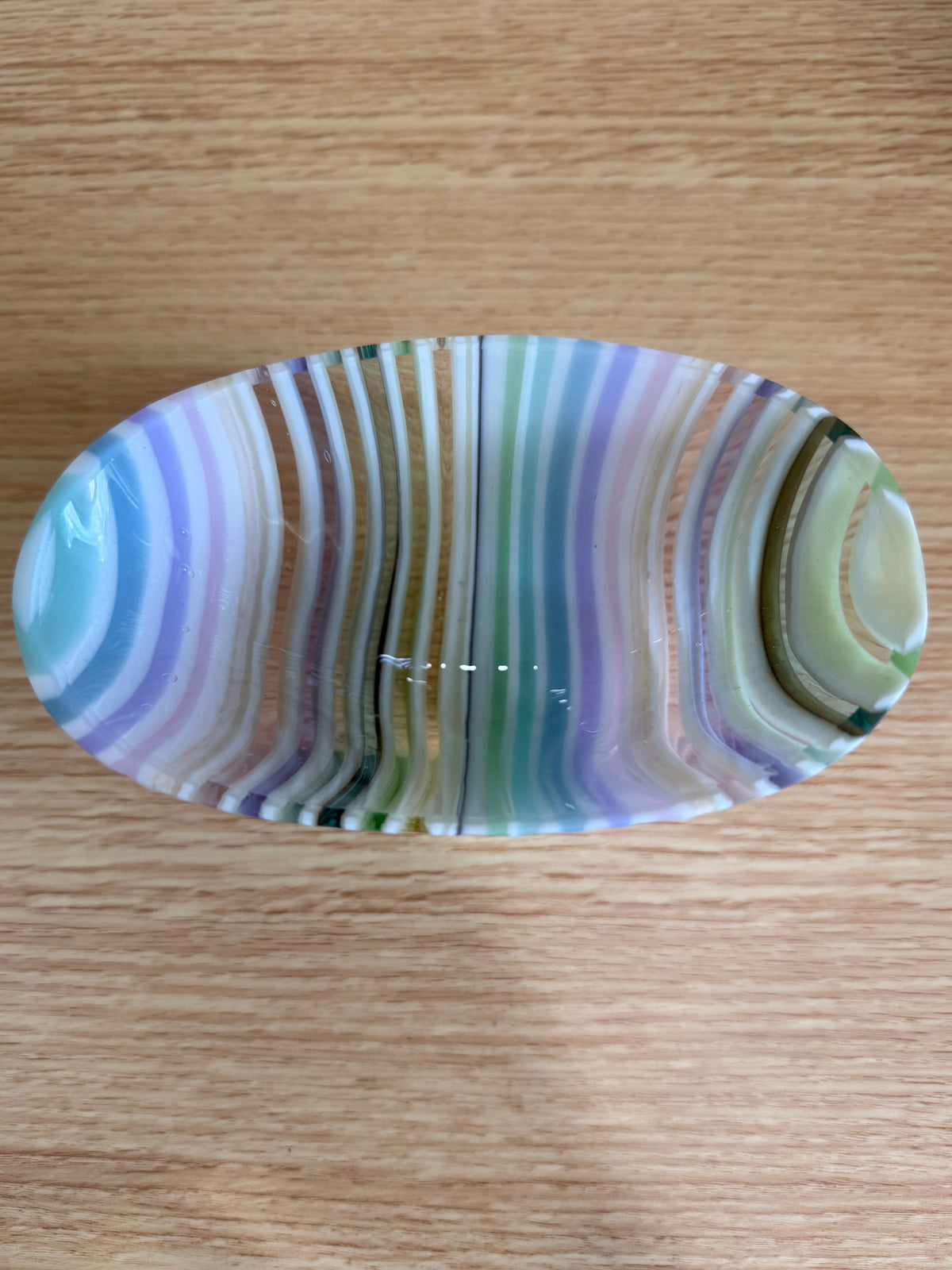 Pastel Rainbow Striped Mini Vessel