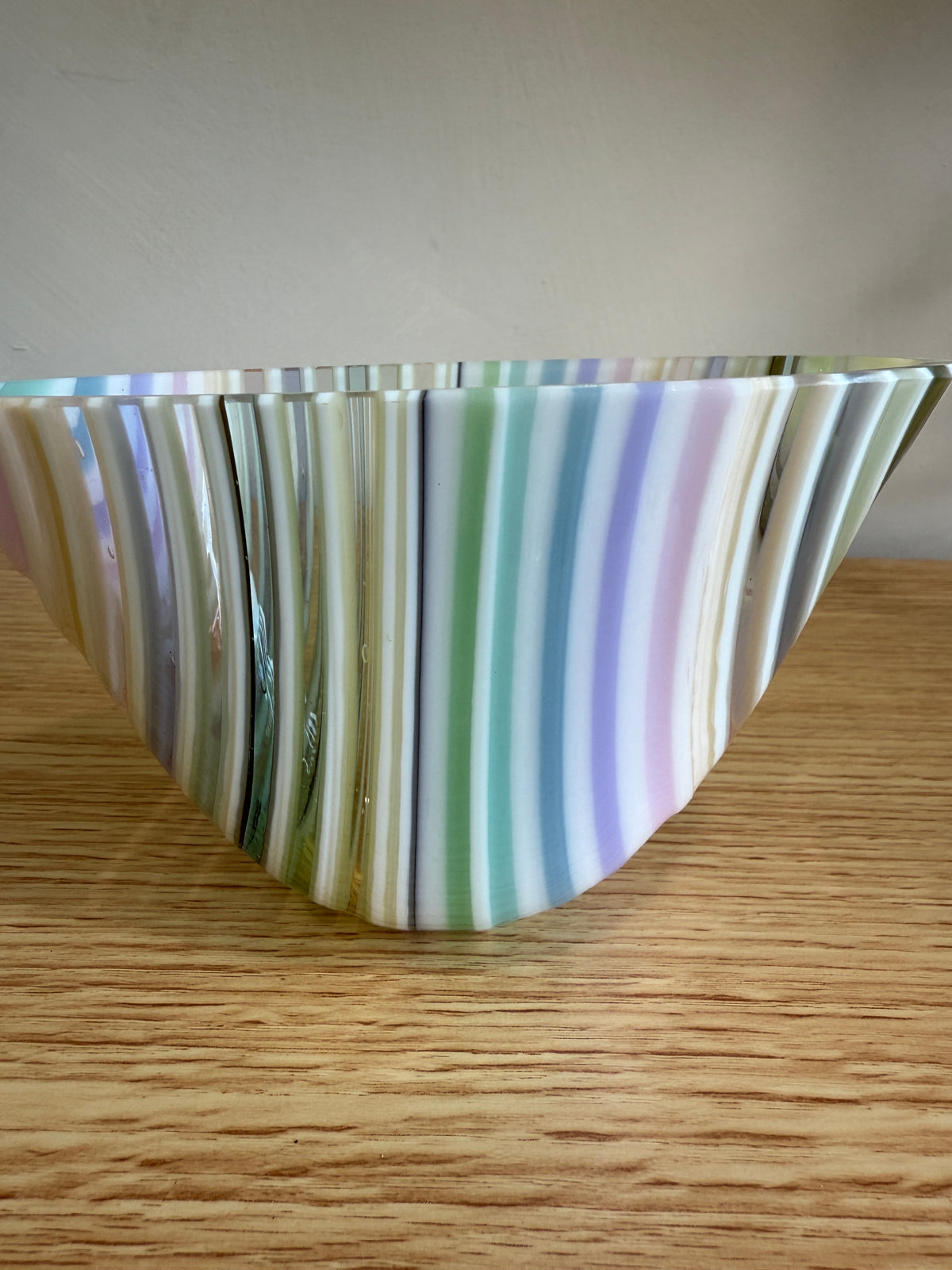 Pastel Rainbow Striped Mini Vessel