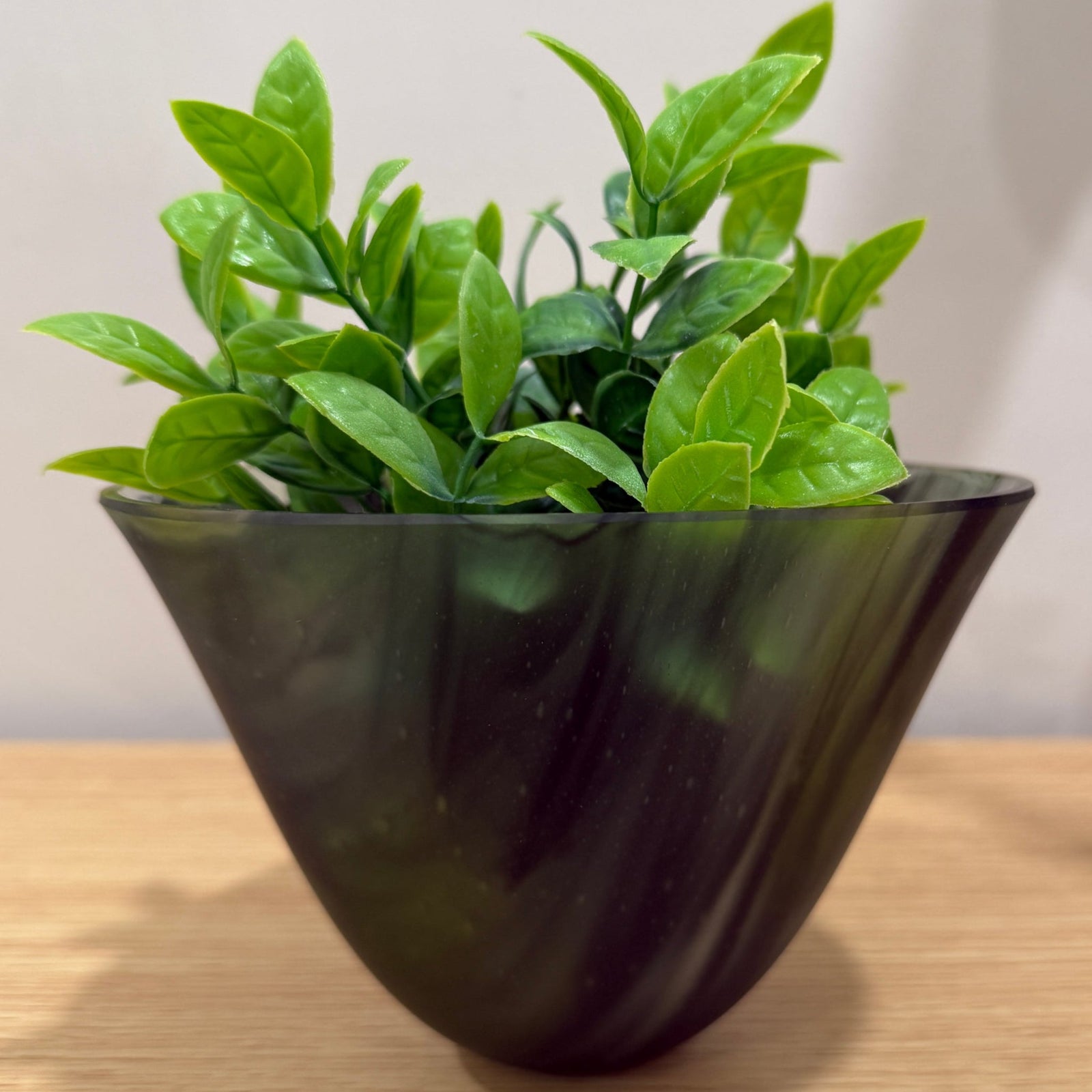 Black & Green Smokey Vase