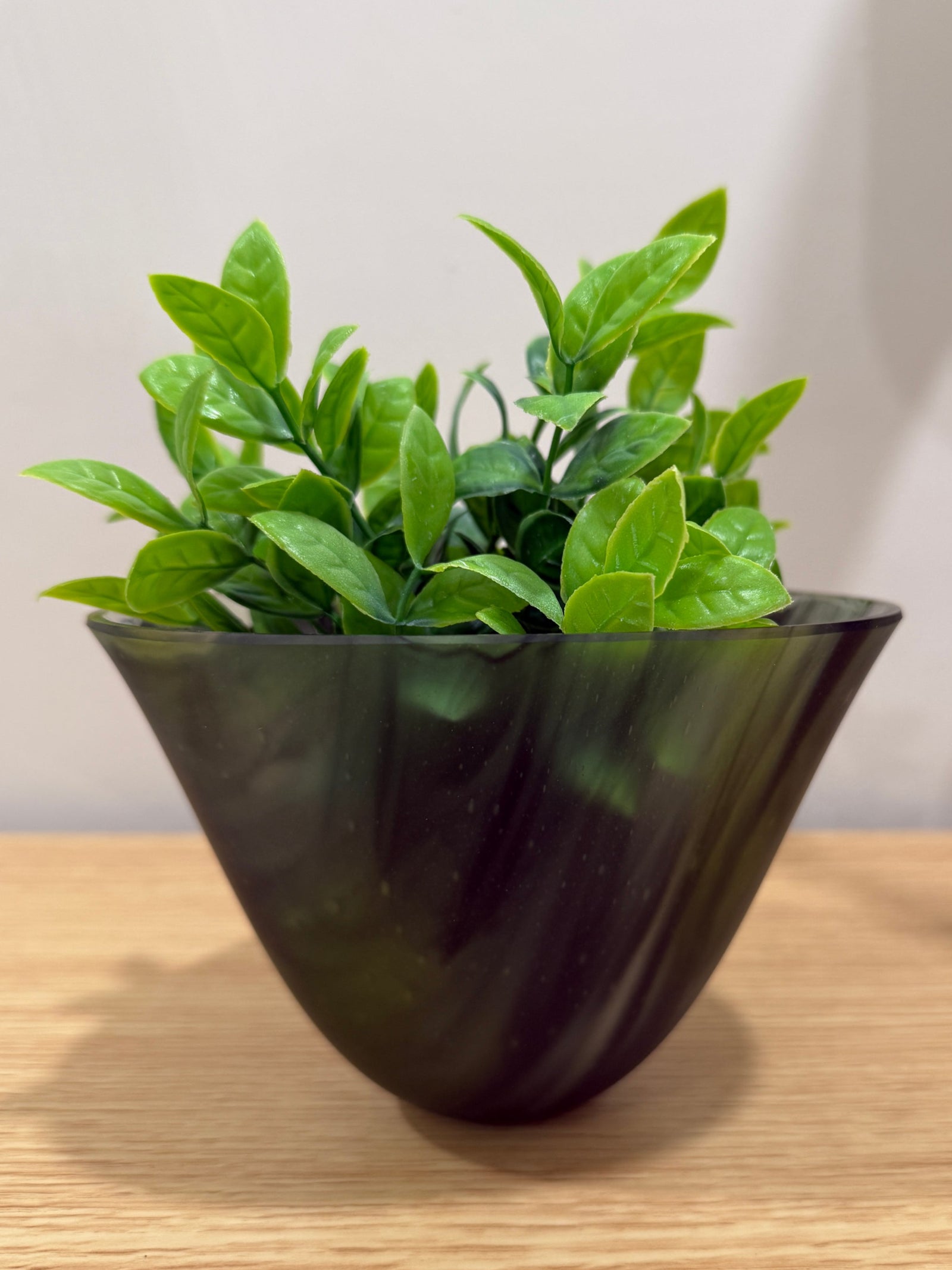 Black & Green Smokey Vase