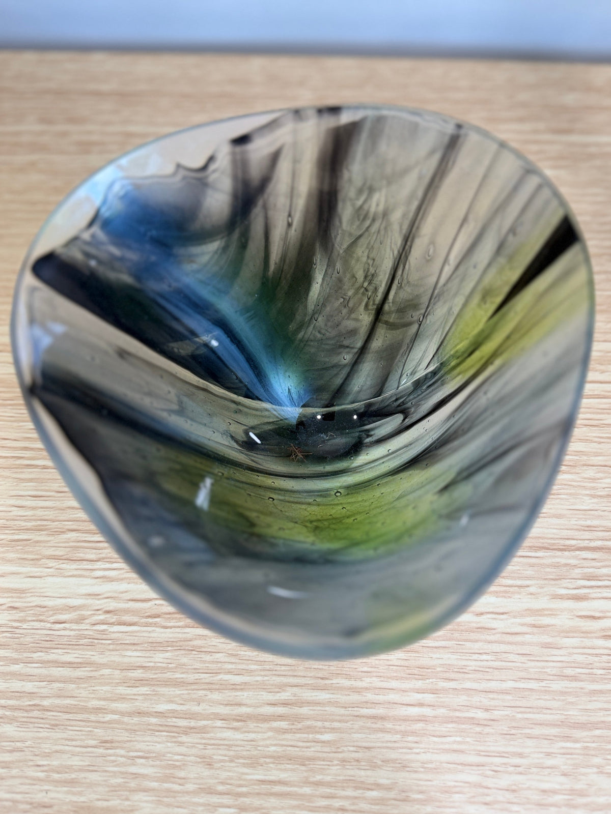 Black &amp; Green Smokey Vase