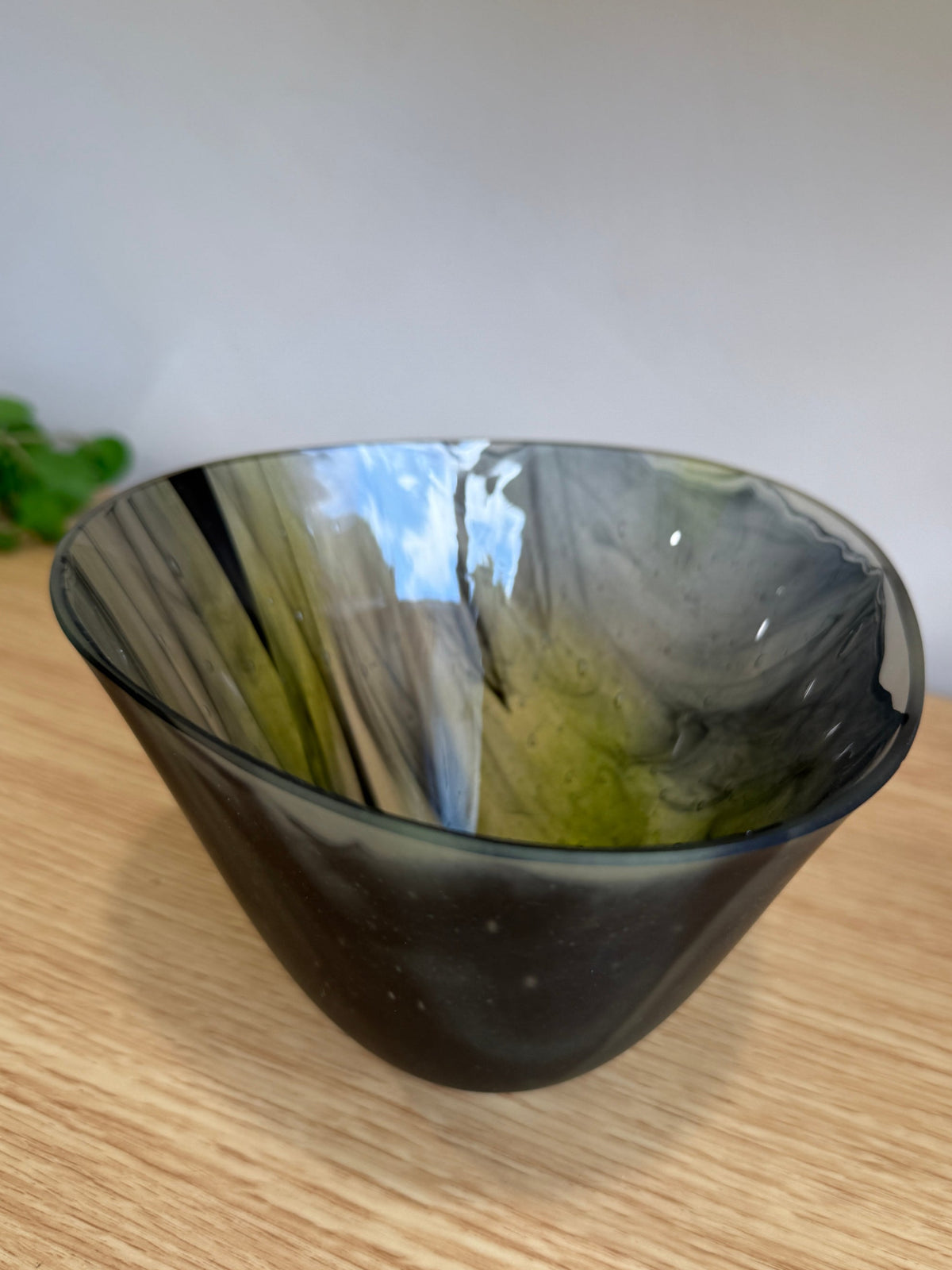 Black &amp; Green Smokey Vase