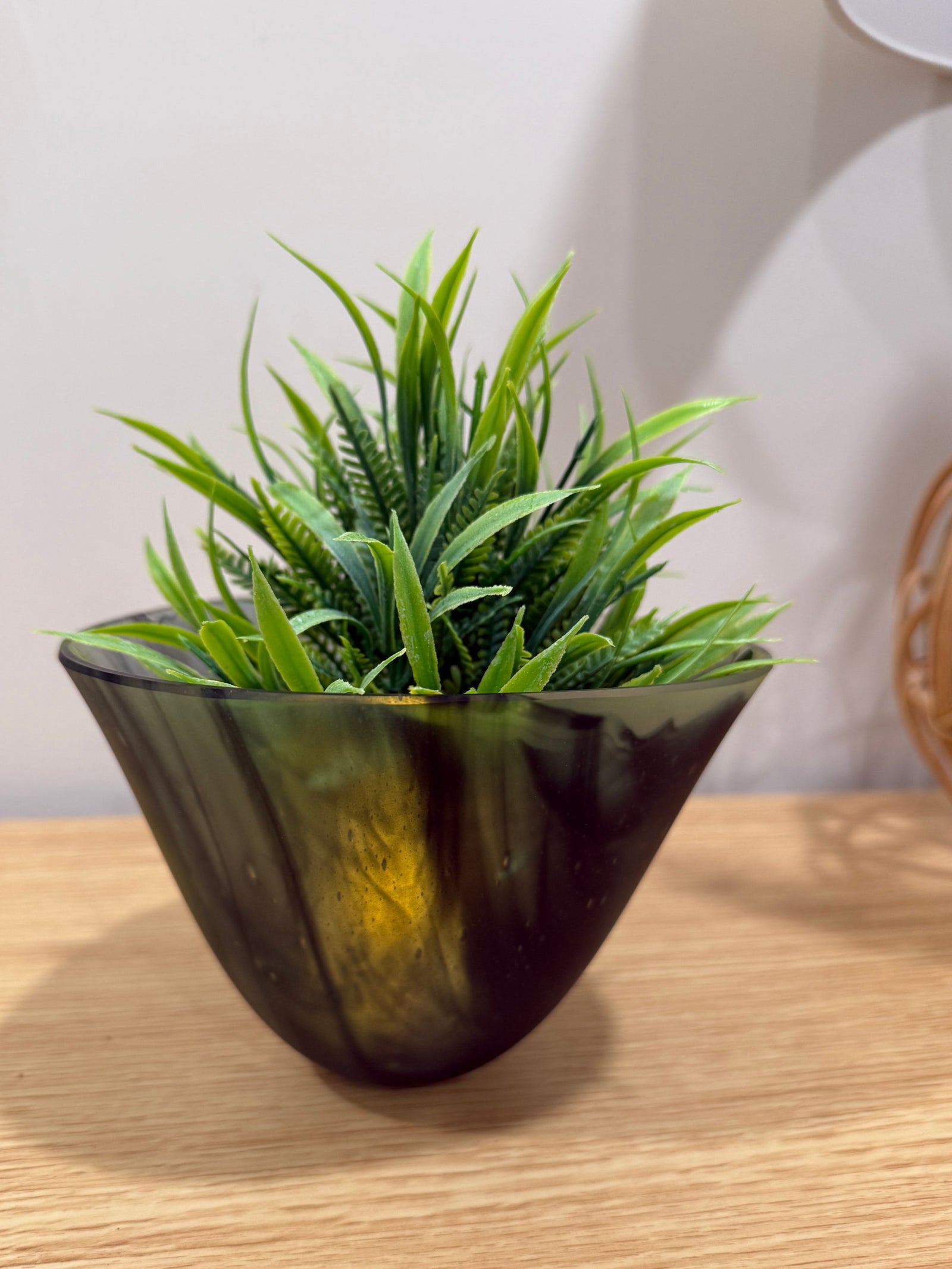 Black & Green Smokey Vase