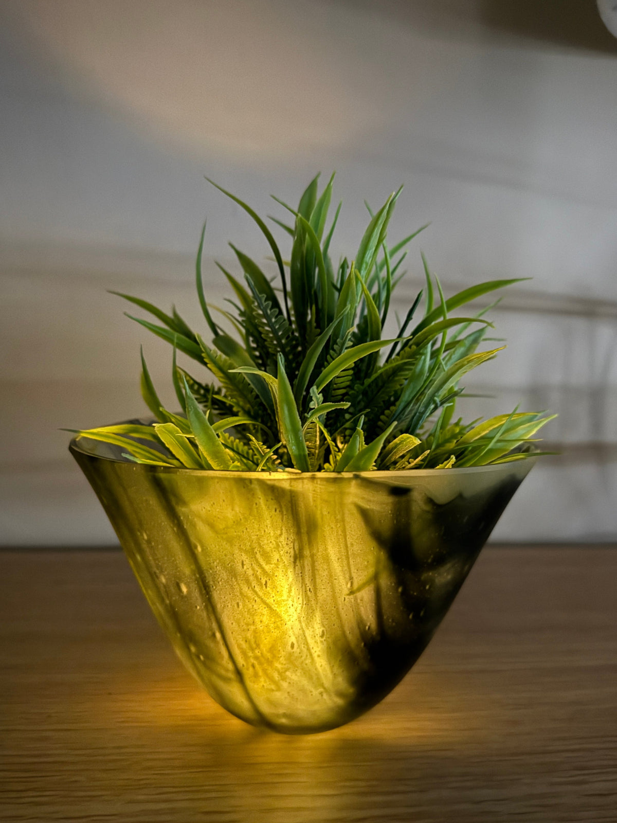 Black &amp; Green Smokey Vase