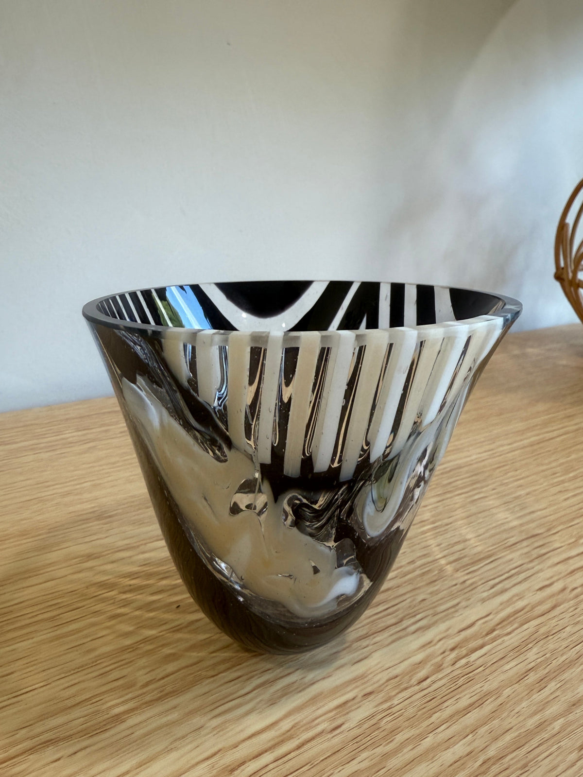 Black &amp; Cream Tea Vase