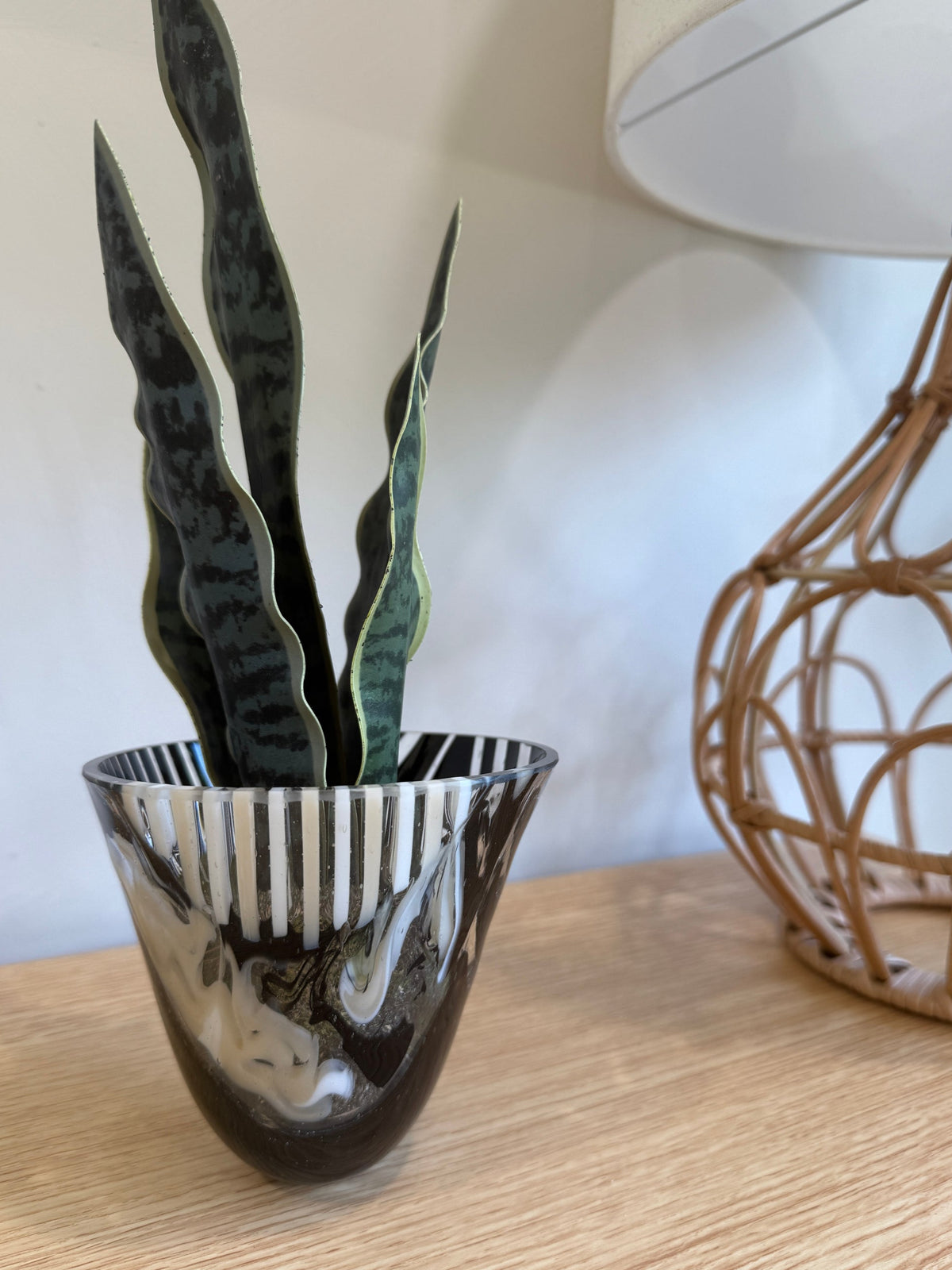 Black &amp; Cream Tea Vase