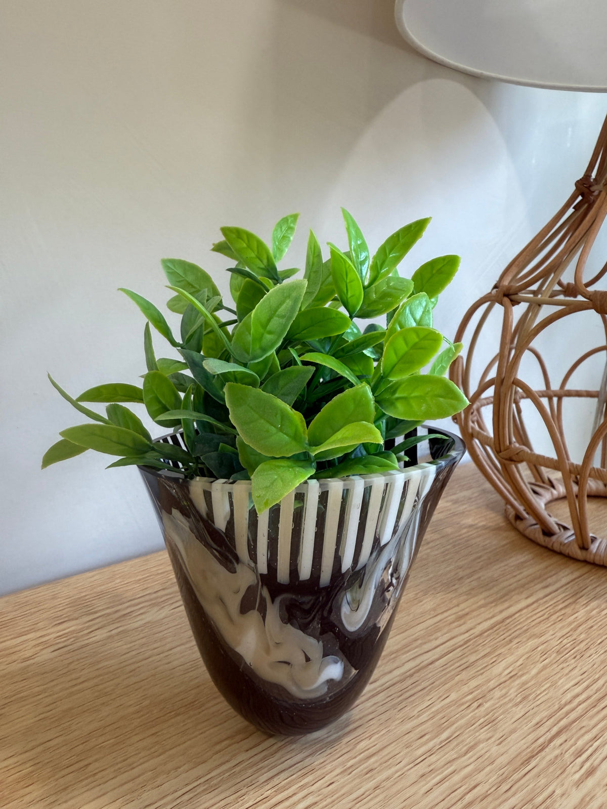 Black &amp; Cream Tea Vase