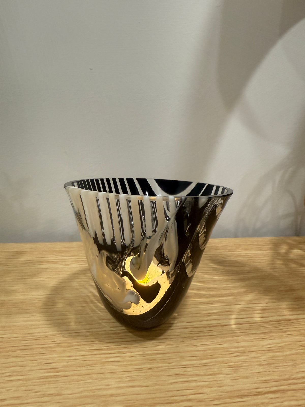 Black &amp; Cream Tea Vase