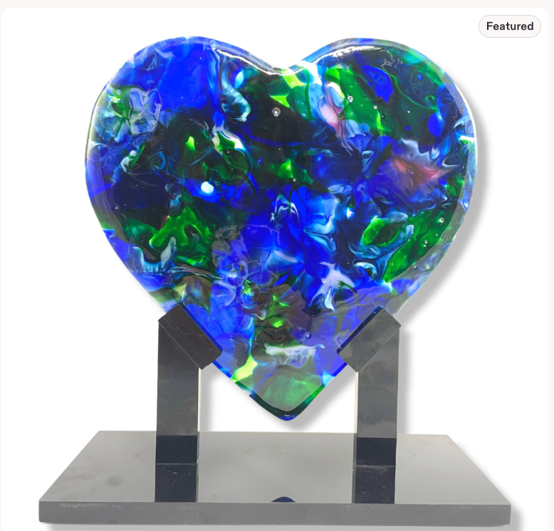 Reserve a Custom Glass Heart - $150 Deposit