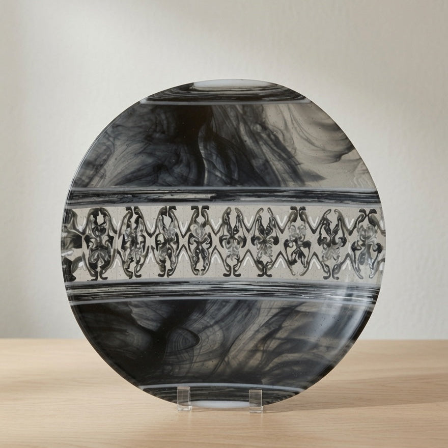 Handmade Fused Glass Decorative Bowl – Japandi Style (Copy)