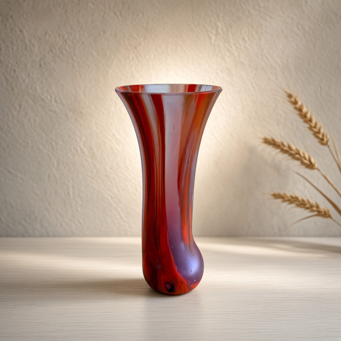 Red & Lavender Mini Vase