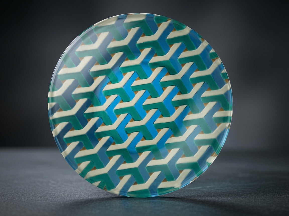 Handmade Fused Glass Tessellation Bowl – Geometric Art