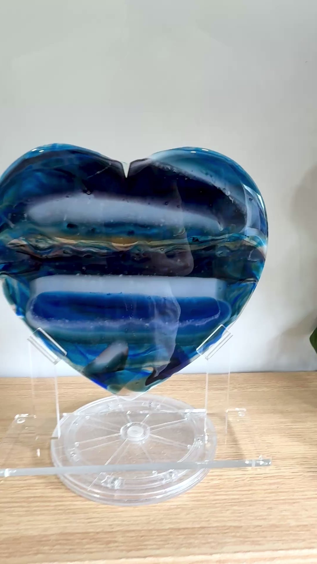 XL Blue Banded Heart