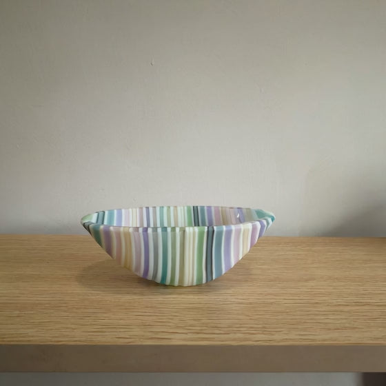 Pastel Striped Mini Vessel