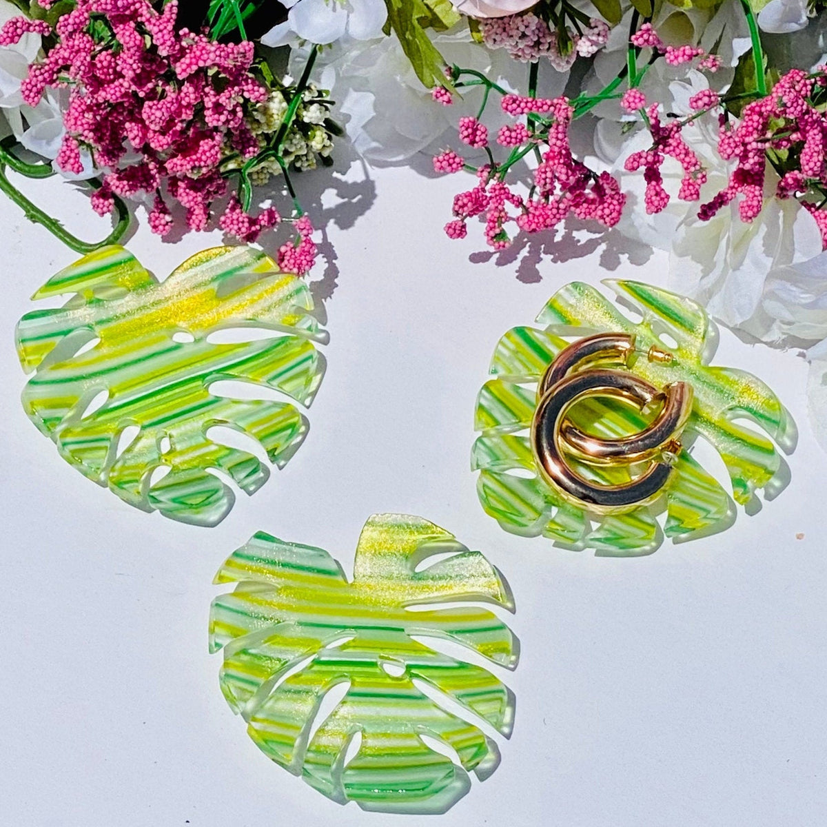 handcrafted Glass Monstera Mini dishes