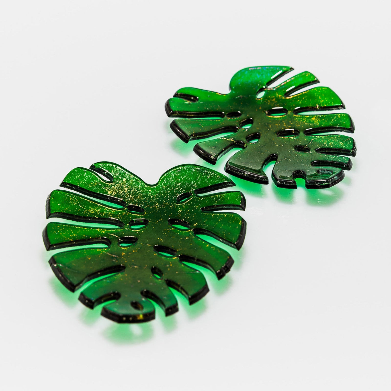 Iridescent Green Monstera Mini Dishes