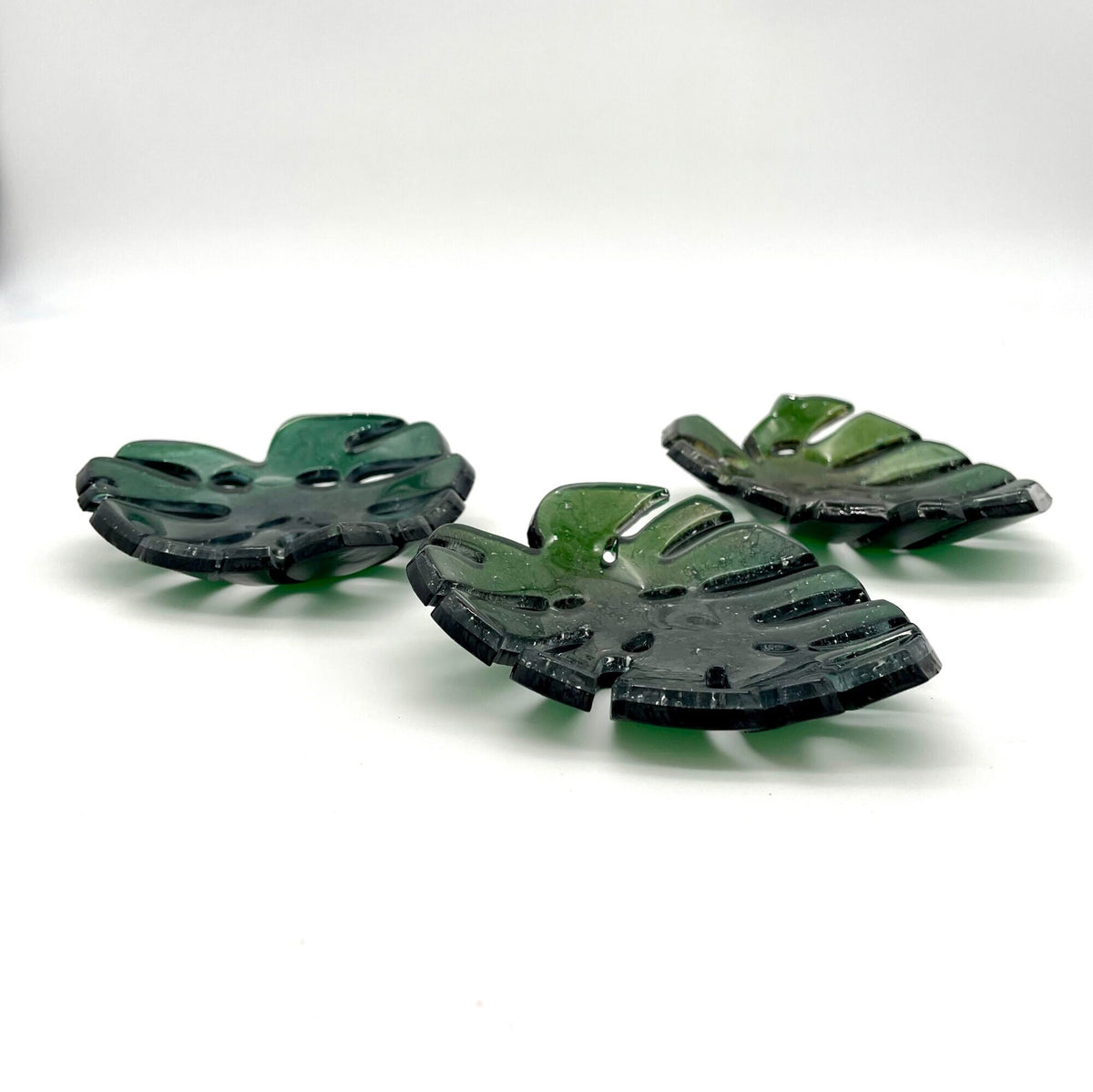 Iridescent Green Monstera Mini Dishes