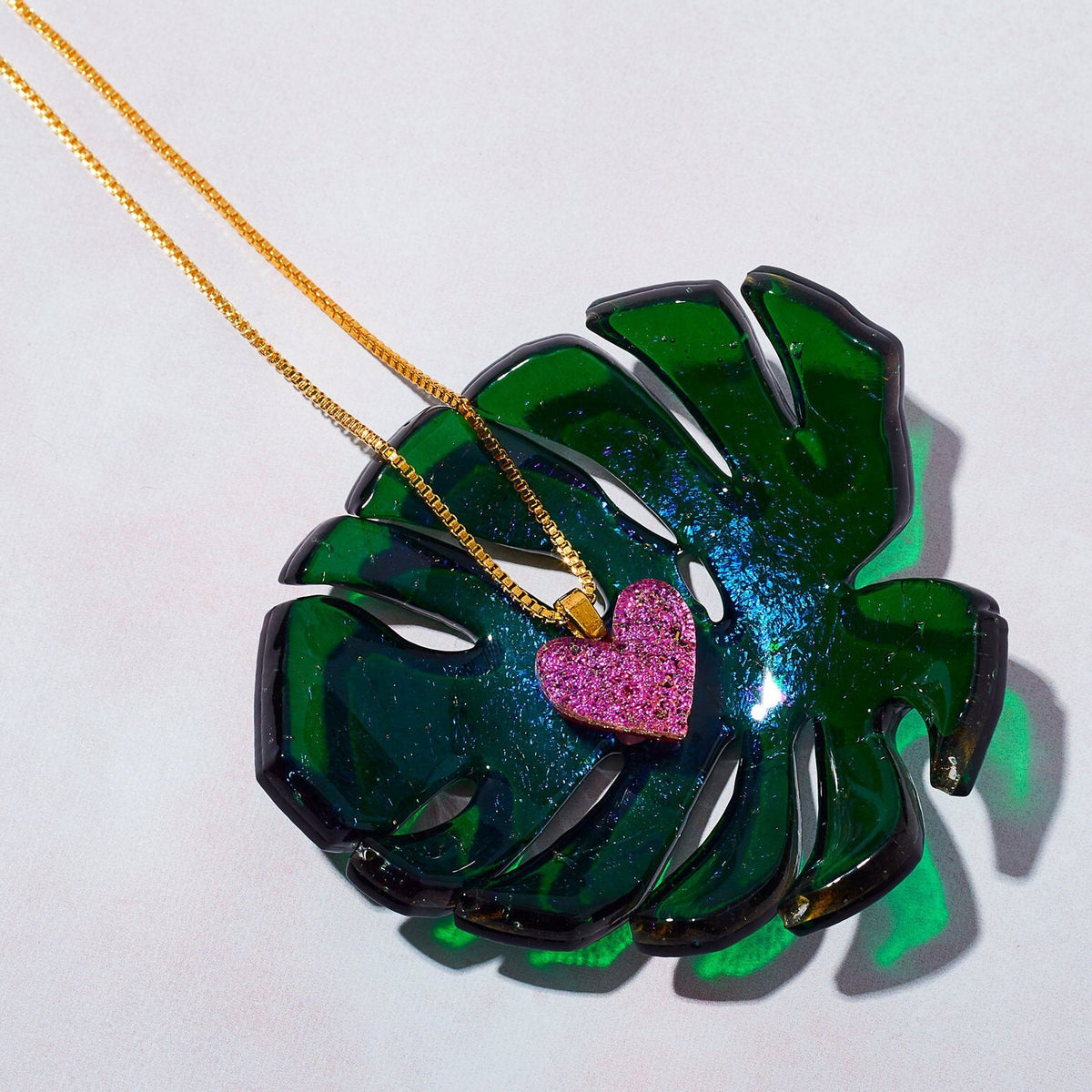 Iridescent Green Monstera Mini Dishes