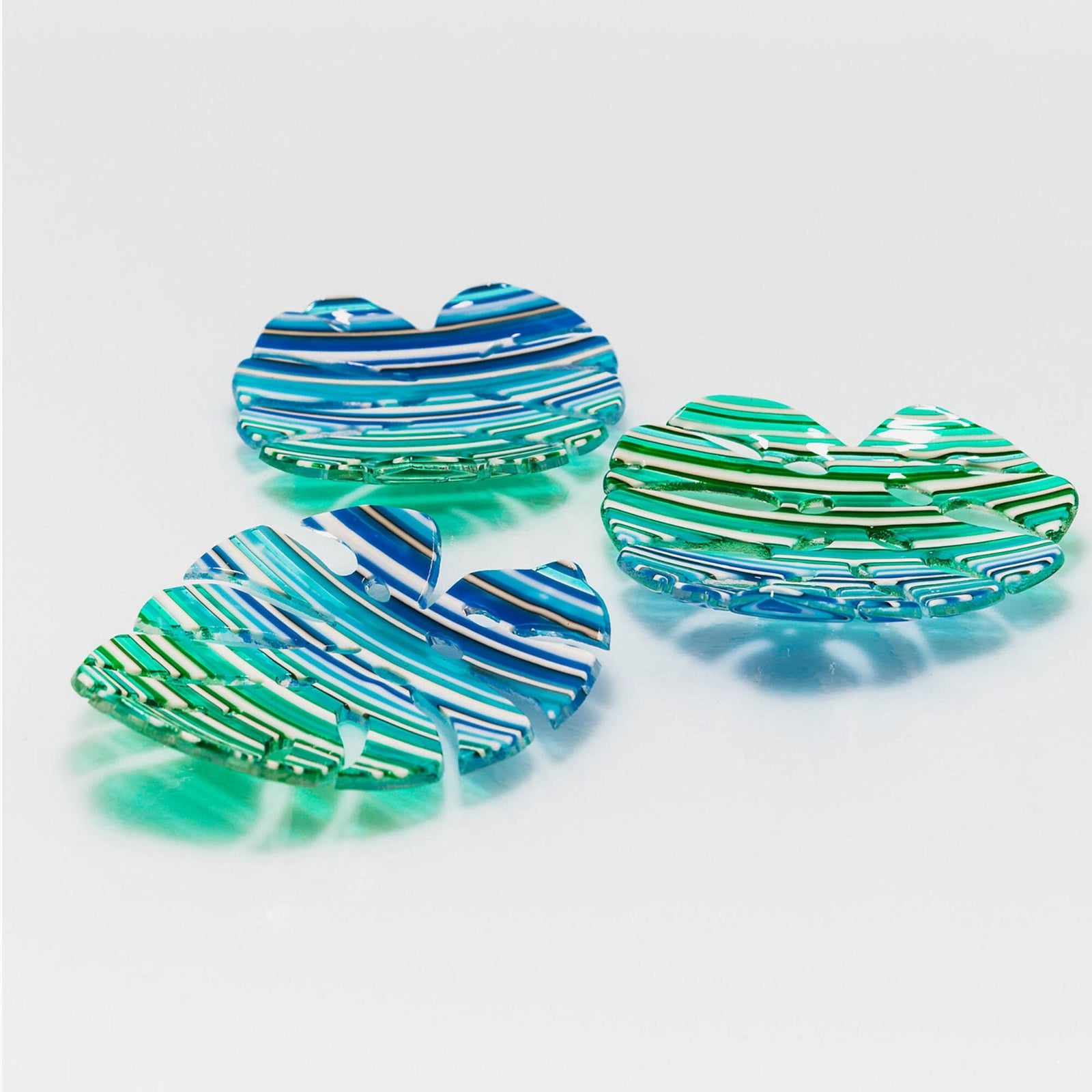 Striped Monstera Mini Dish Set