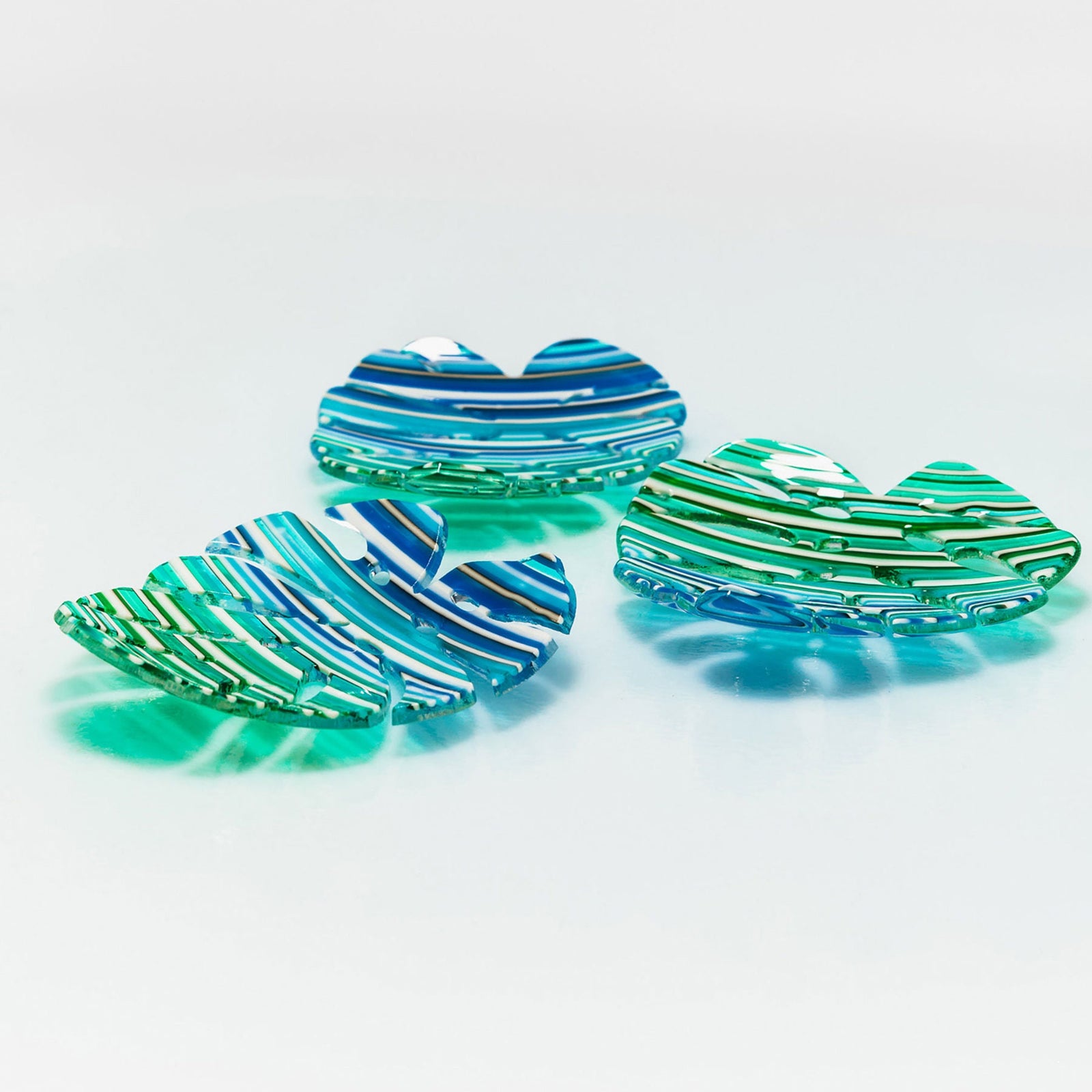 Striped Monstera Mini Dish Set