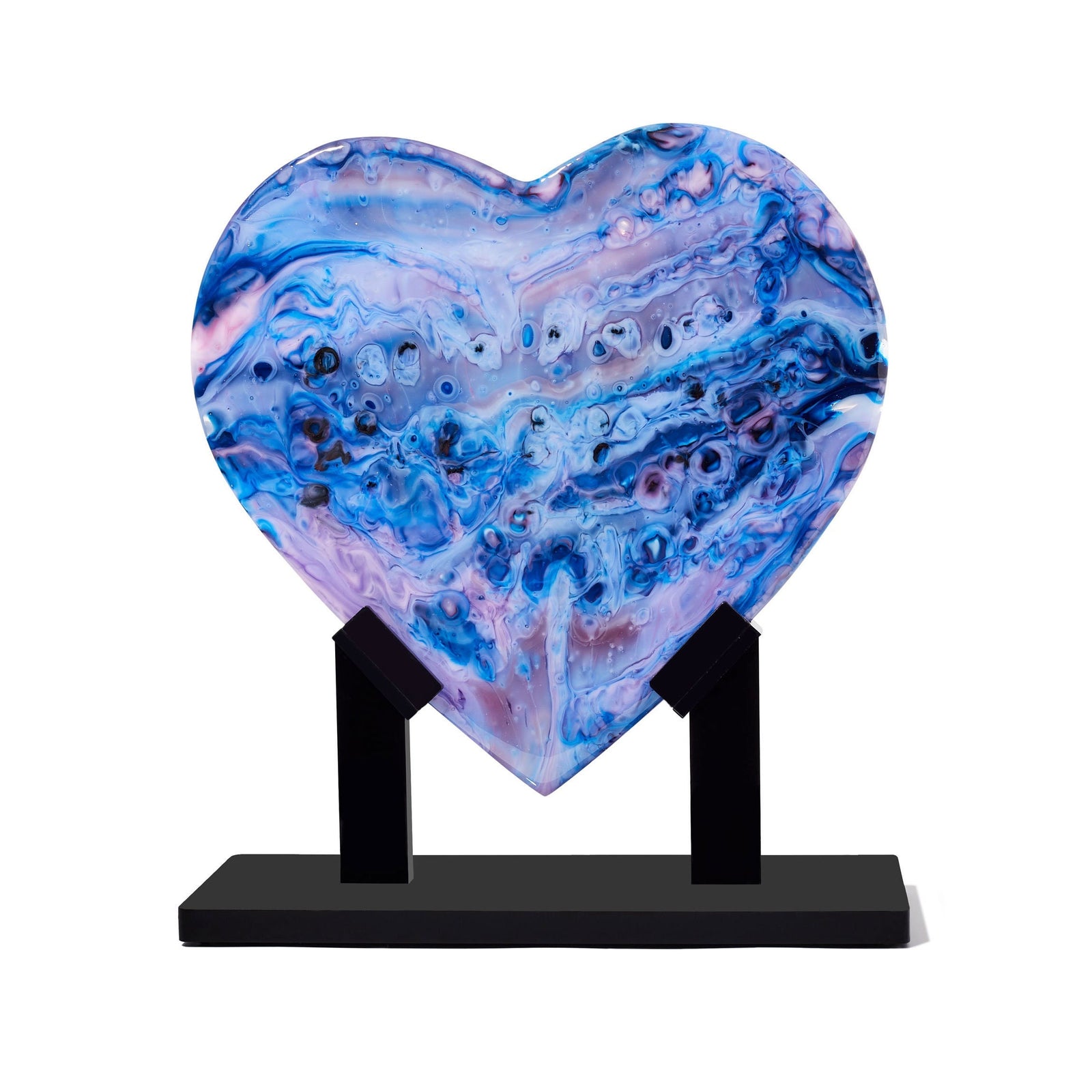 Lavender Drip Heart Sculpture, Large #15