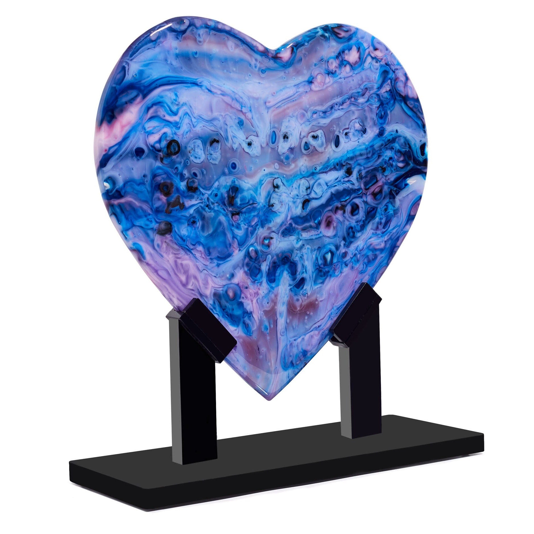 Lavender Drip Heart Sculpture, Large #15