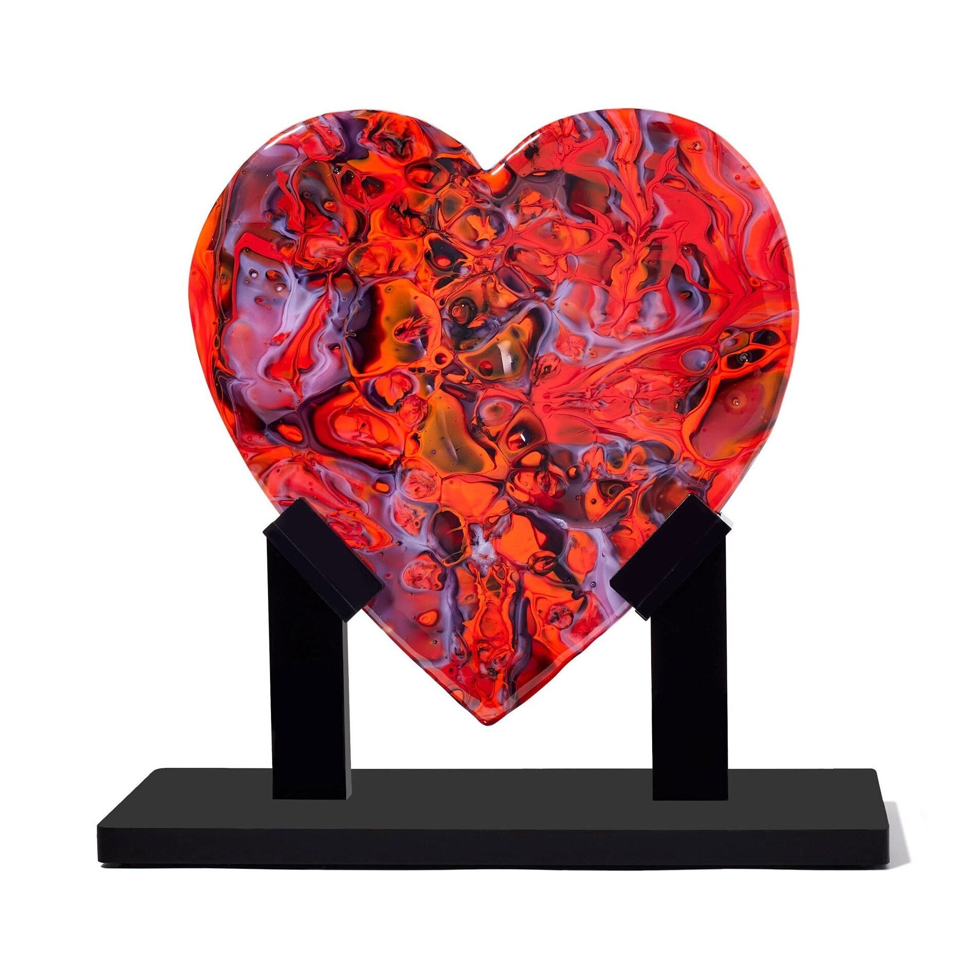 Red Velvet Heart Sculpture, Medium #16