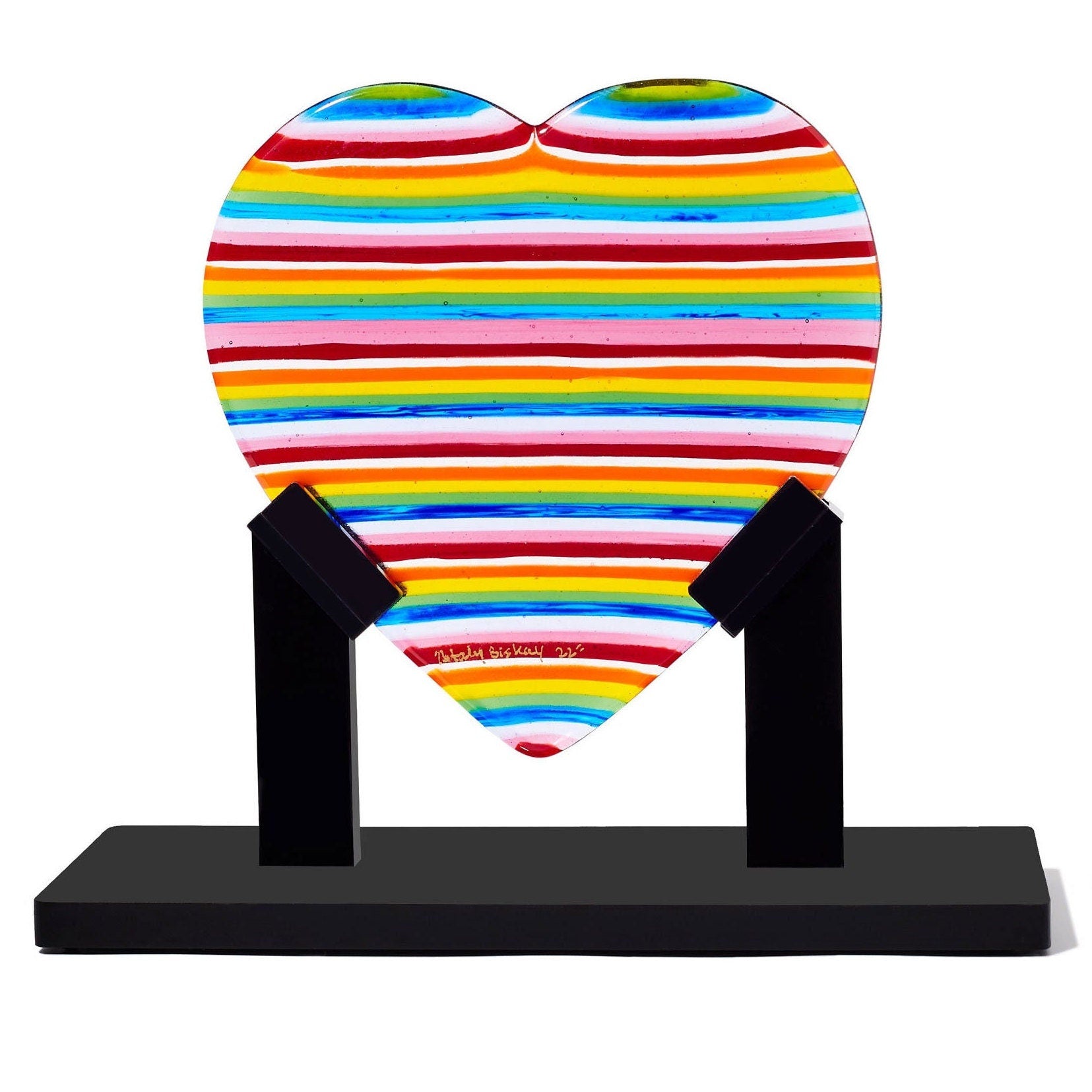 Rainbow Heart Sculpture, Medium #30