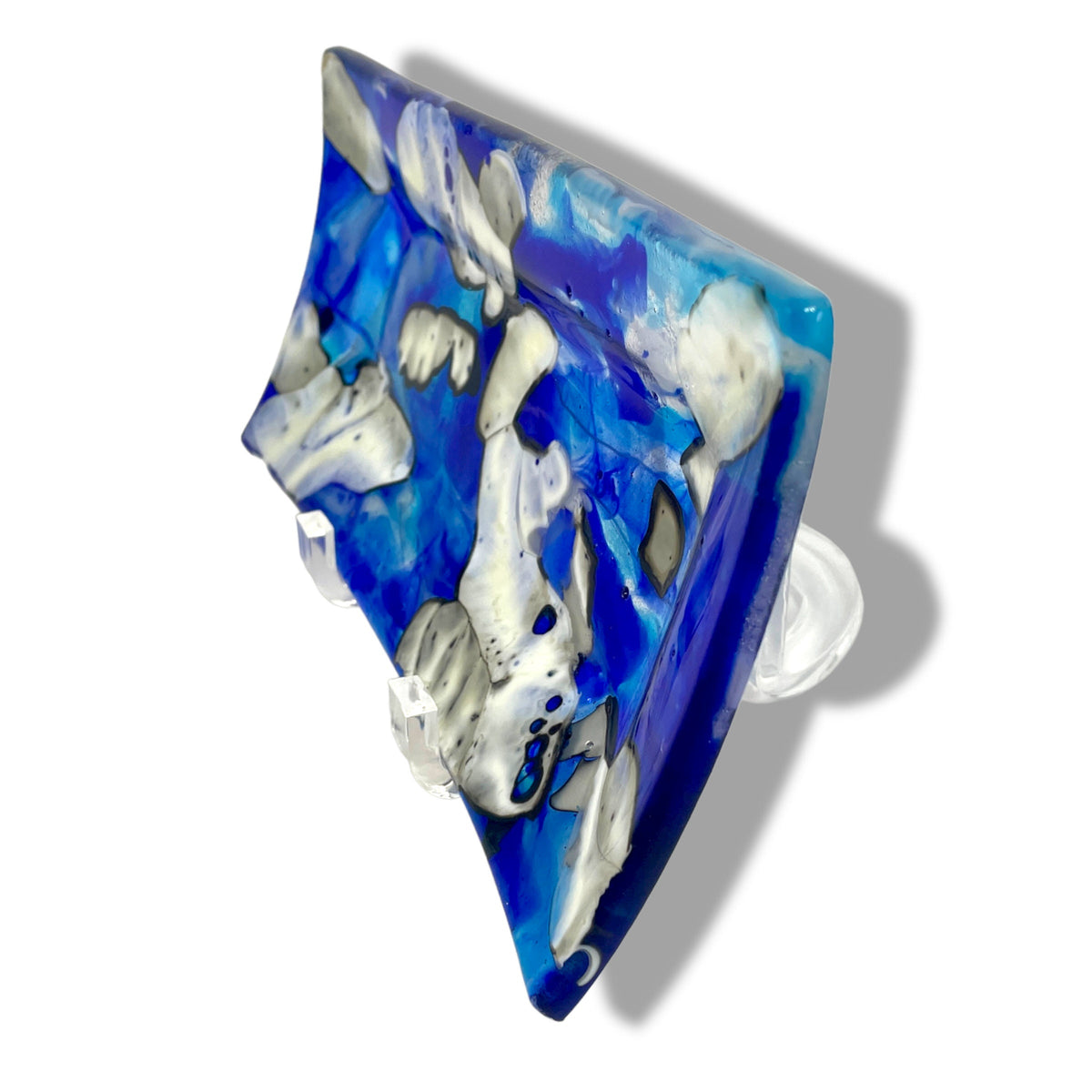 Blue &amp; Clouds Incense Burner - Right Side View 