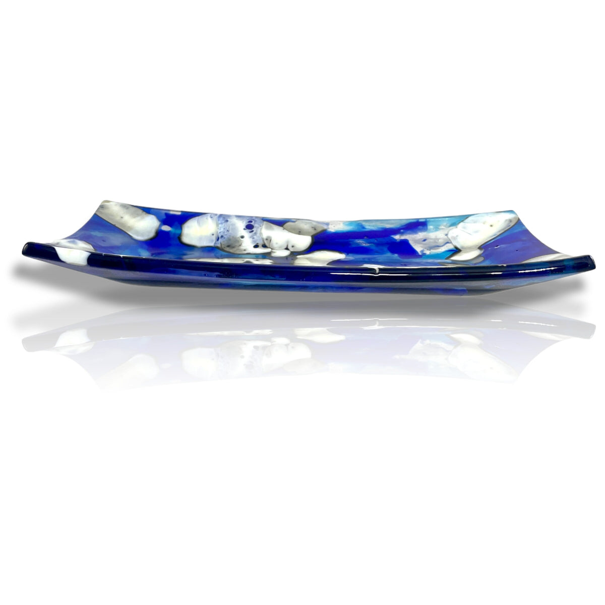 Blue &amp; Clouds Incense Burner - Front Side View