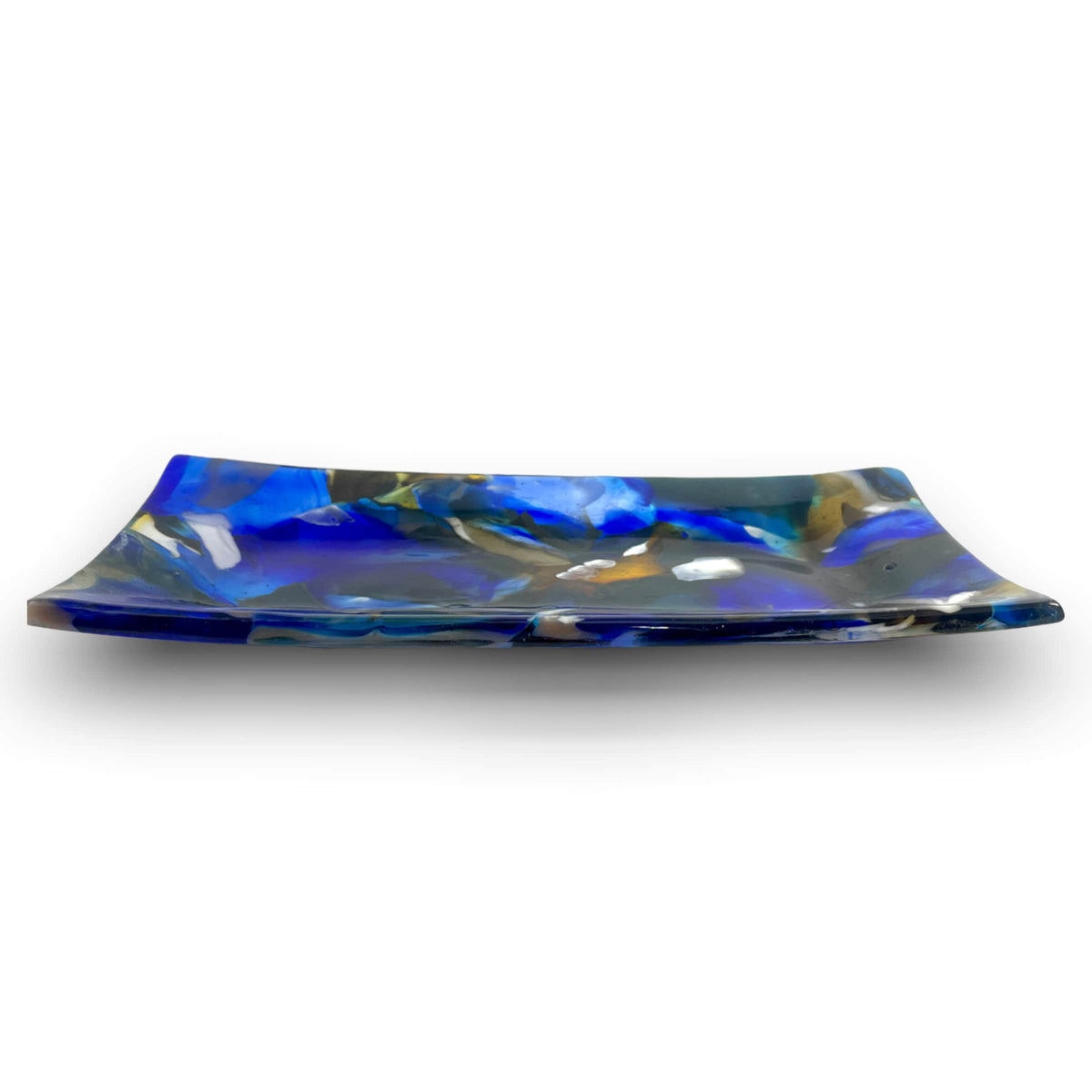 Blue Carmel Incense Burner - front side view