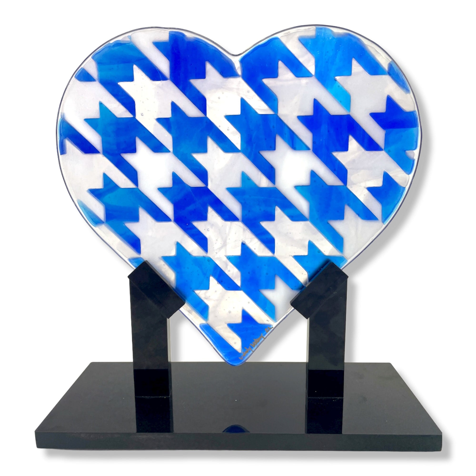 Houndstooth Heart Sculpture