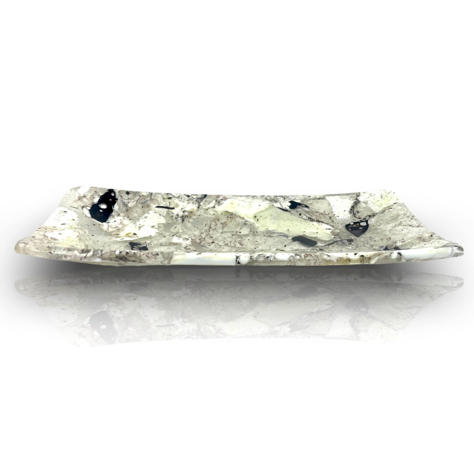 White Granite Incense Burner - omglassart