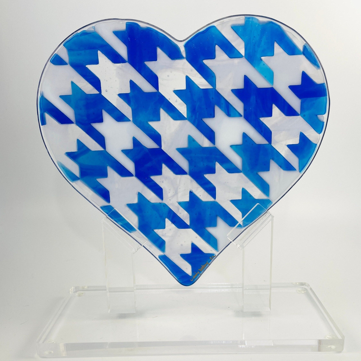 Houndstooth Heart Sculpture