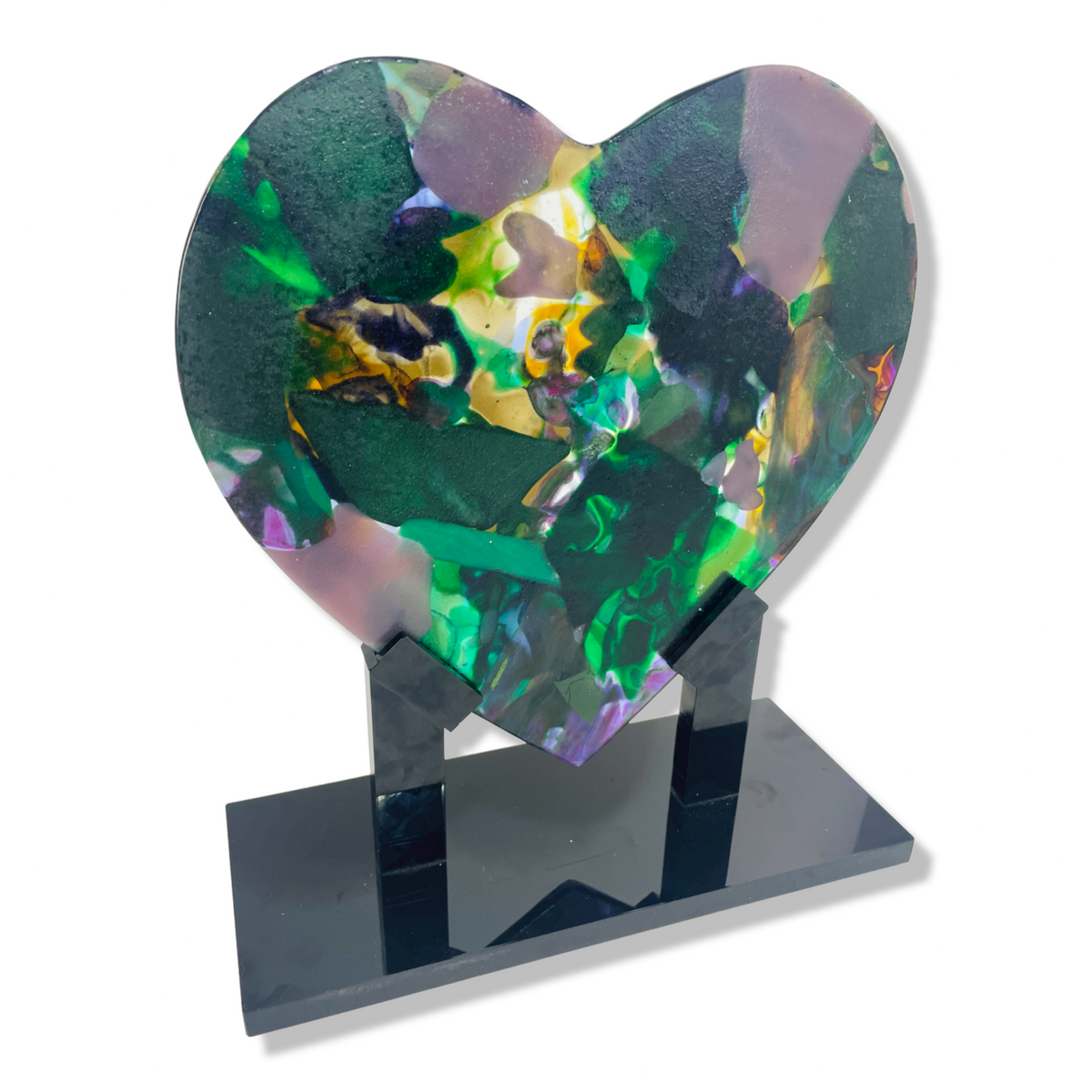 Autumn Forest Heart Sculpture -Top View
