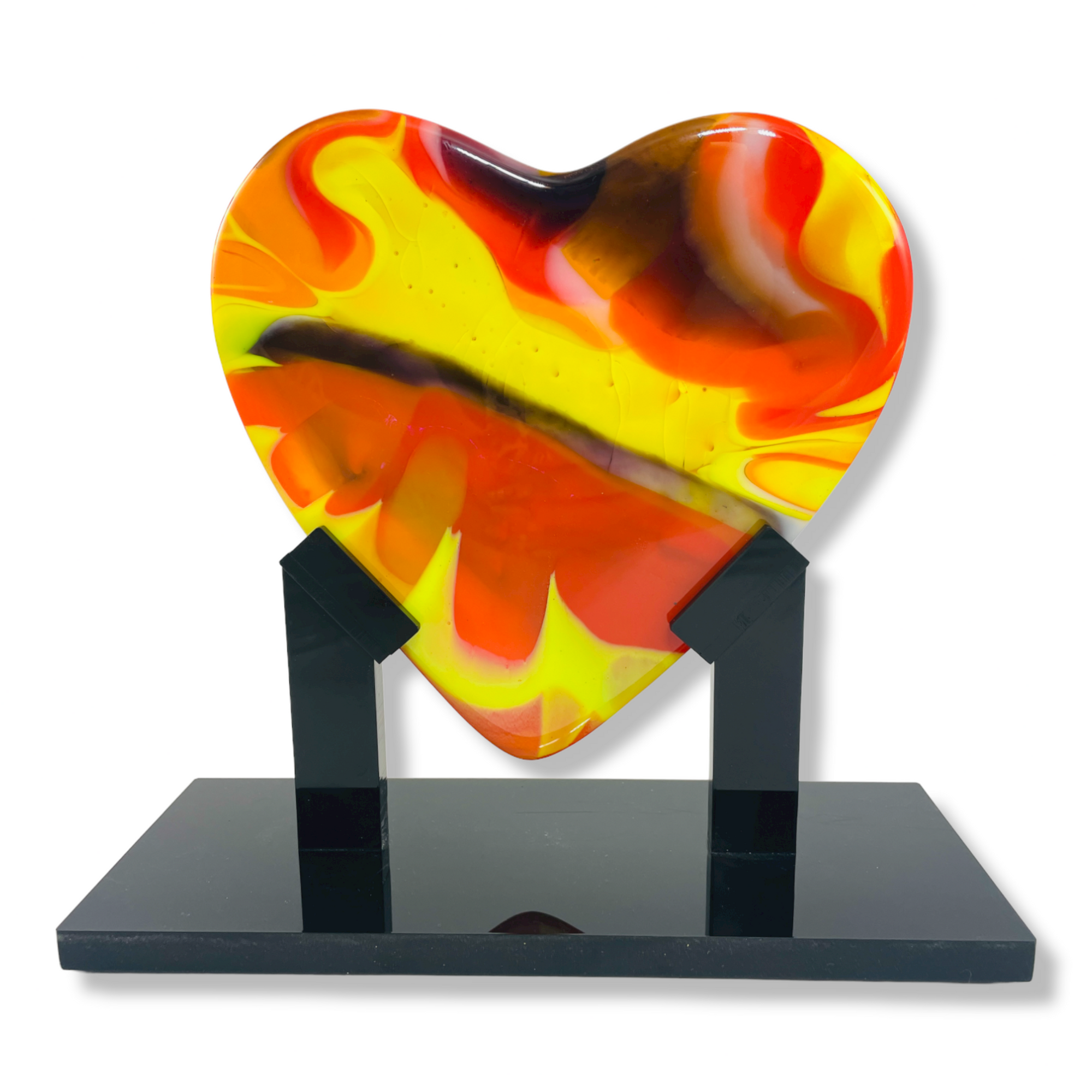 Venus Rising Glass Heart Sculpture
